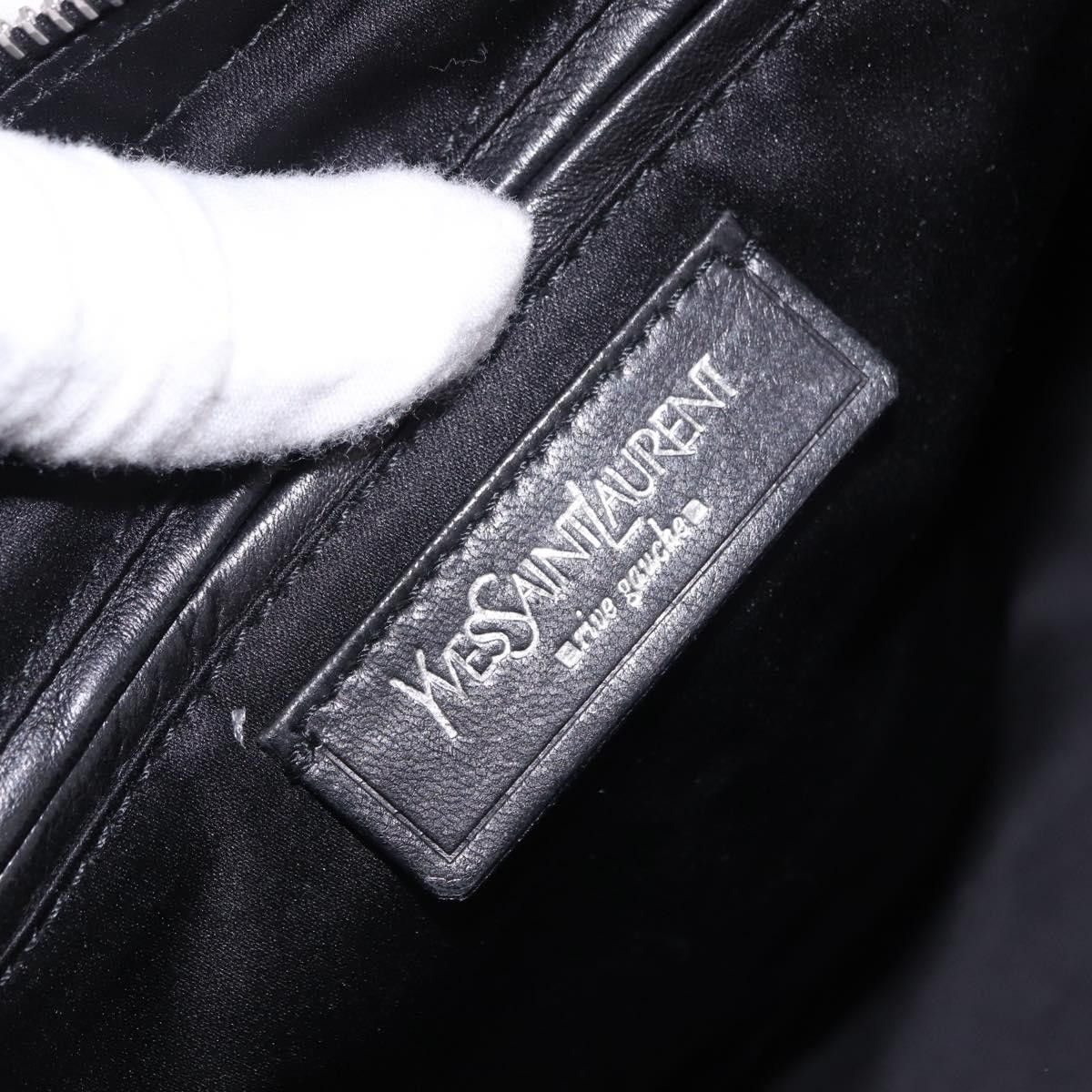 Saint Laurent Paris SAINT LAURENT Hand Bag Canvas Beige Silver Auth bs36099A - Size ONE SIZE - 17 Thumbnail