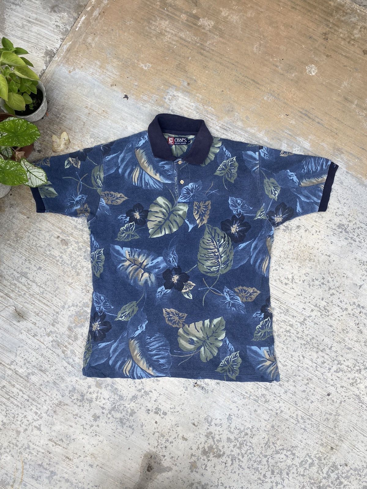 Chaps Ralph Lauren Chap Ralph Lauren Floral Polo Tee Size US L / EU 52-54 / 3 - 1 Thumbnail