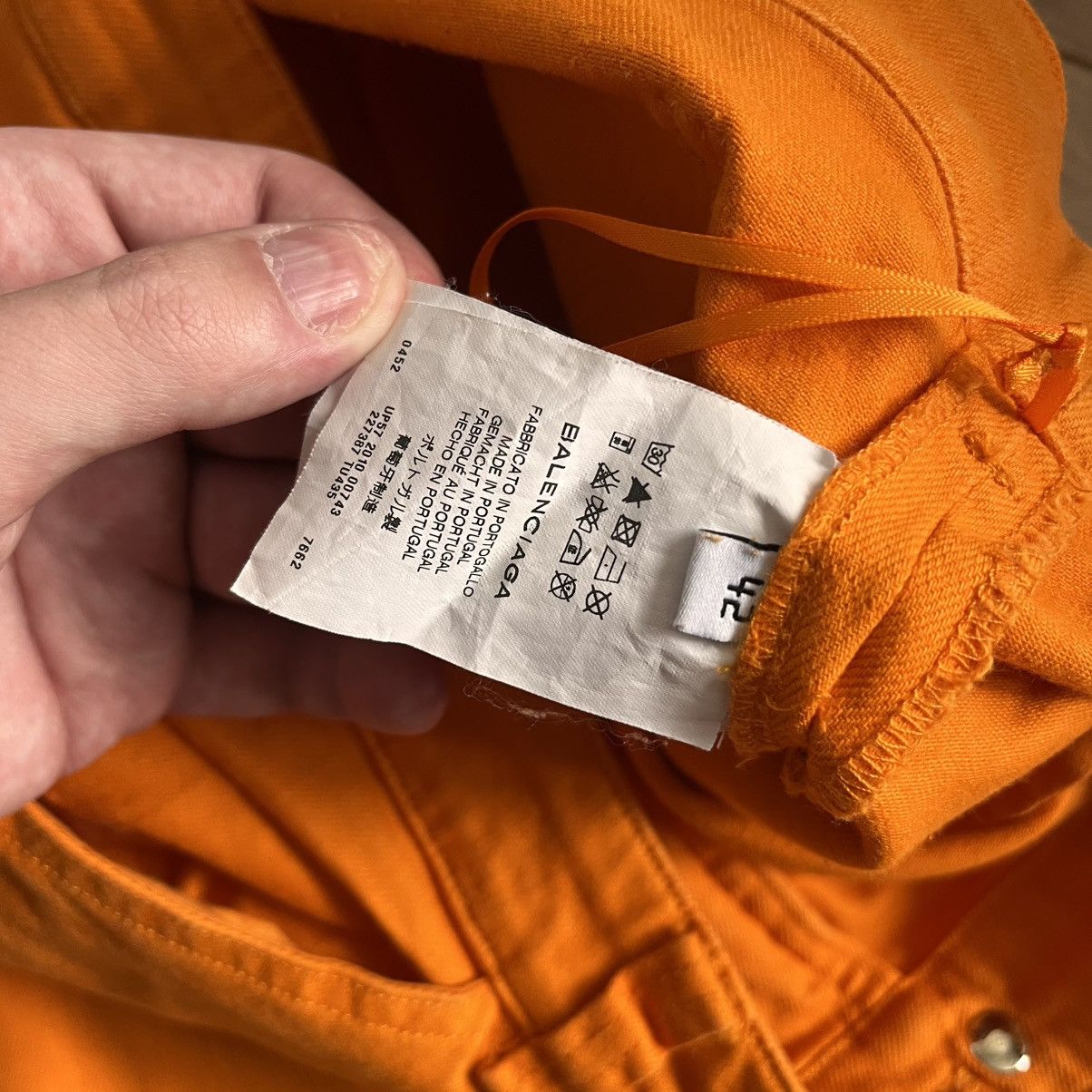 Balenciaga Balenciaga SS10 RTW Orange Jeans by Nicolas Ghesquière Size 28" / US 6 / IT 42 - 8 Thumbnail