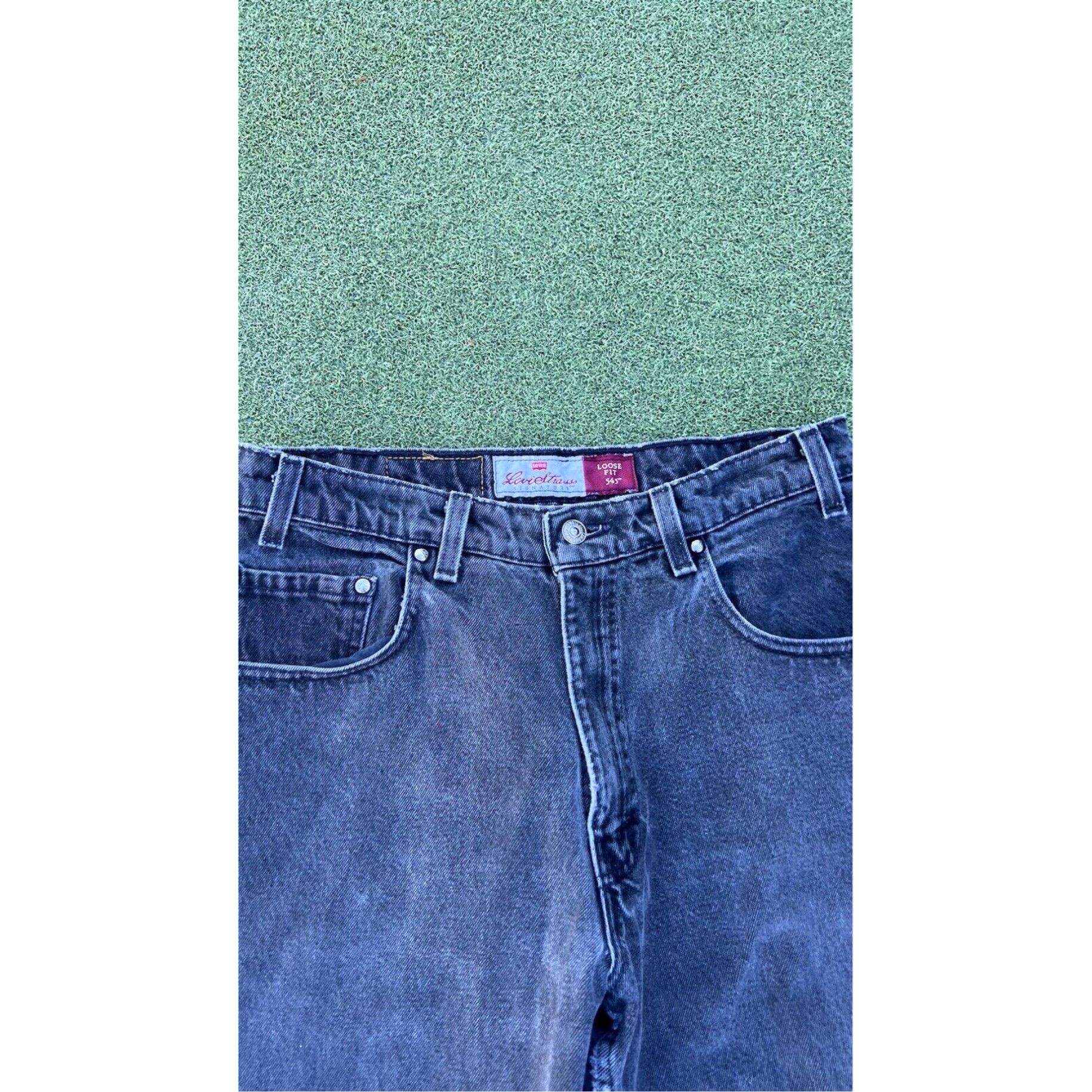 Levi's Vintage 90s Levis 545 Gold Tab Loose Fit 32 X28 USA Black Denim Jeans Size US 32 / EU 48 - 6 Thumbnail