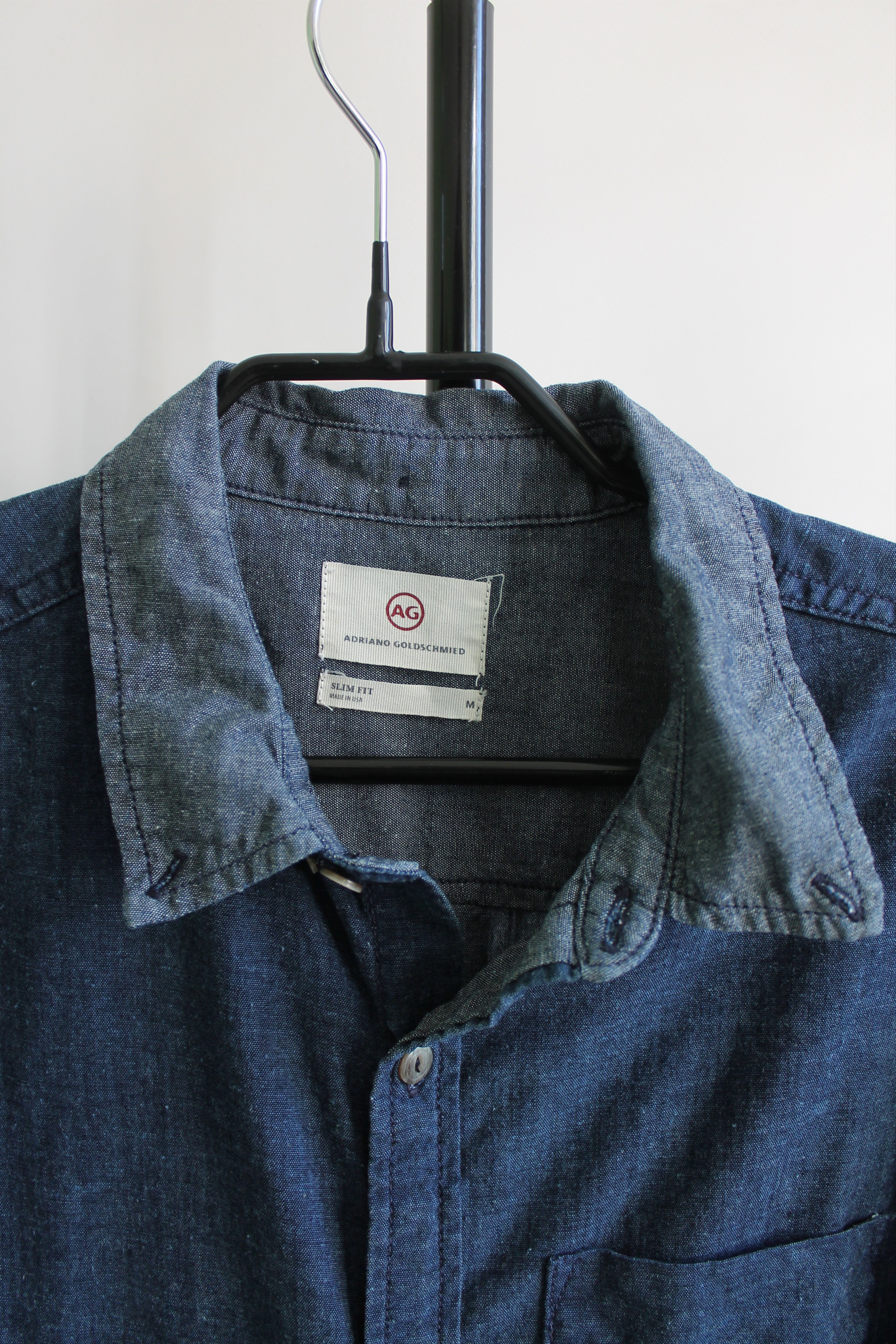 AG Adriano Goldschmied AG Adriano Goldschmied denim shirt blue indigo Size US M / EU 48-50 / 2 - 2 Thumbnail