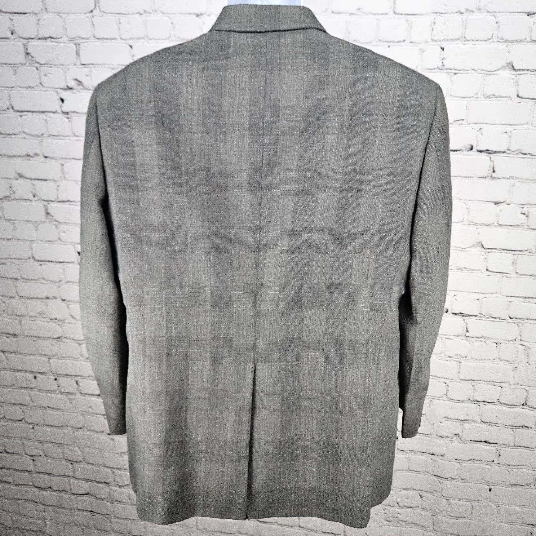 Hart Schaffner Marx VINTAGE Hart Schaffner Marx Grey Wool Blend Viracle Notch Blazer Sport Coat USA 42R Size 42R - 2 Thumbnail