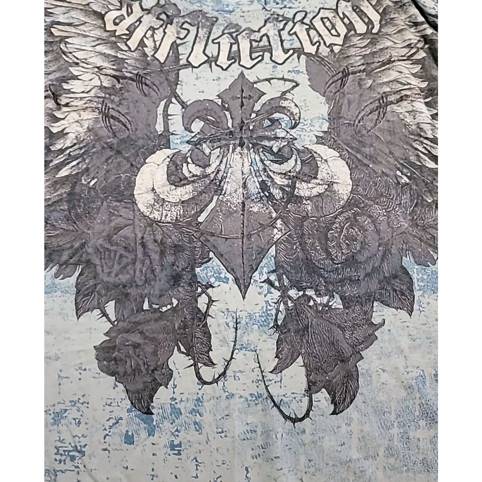 Affliction Y2K Affliction Wing Graphic Tee M Thrashed Grunge Alt Size US M / EU 48-50 / 2 - 7 Thumbnail