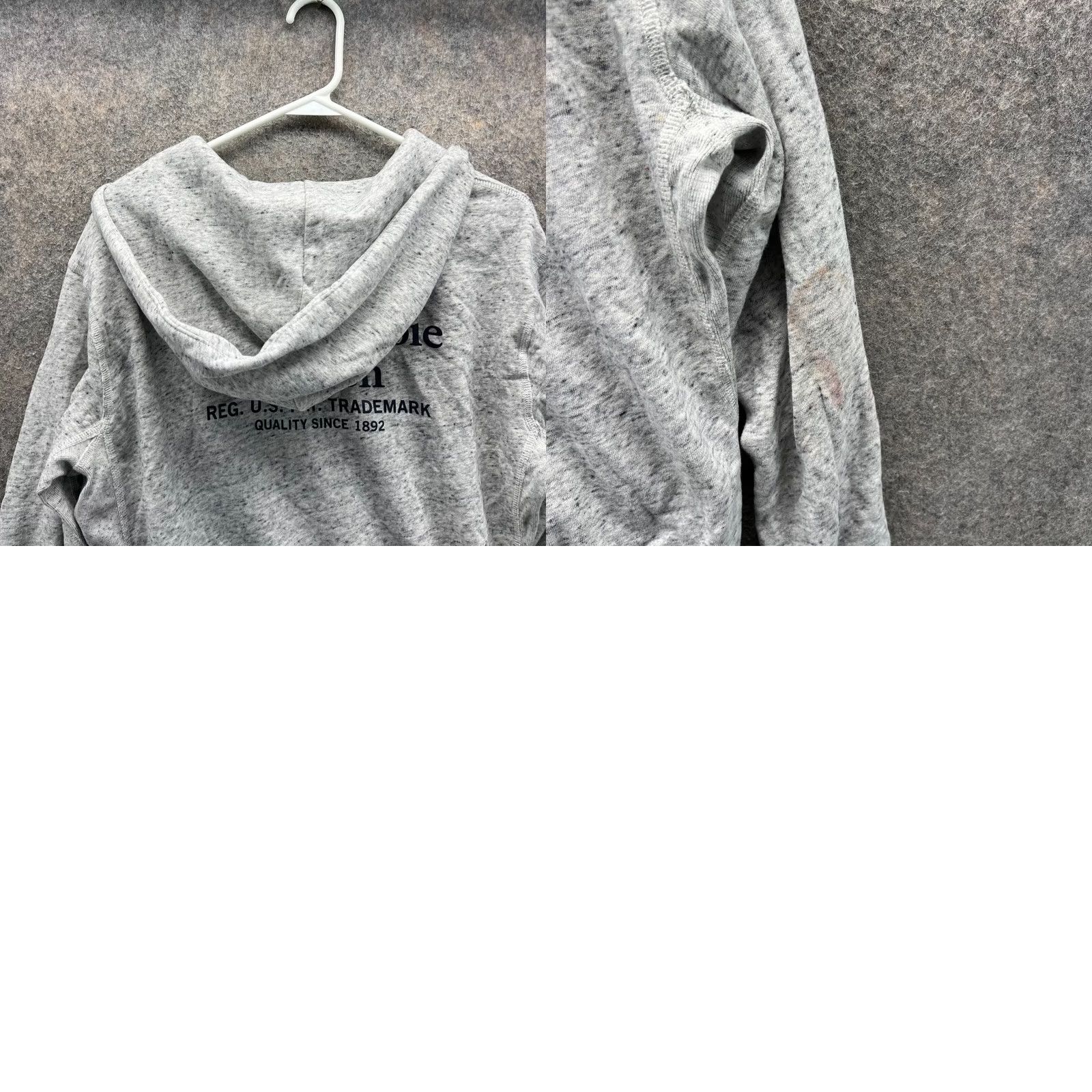 Abercrombie & Fitch Abercrombie & Fitch Sweater Women Small Hooded Pullover Fleece Gray Size S / US 4 / IT 40 - 9 Thumbnail