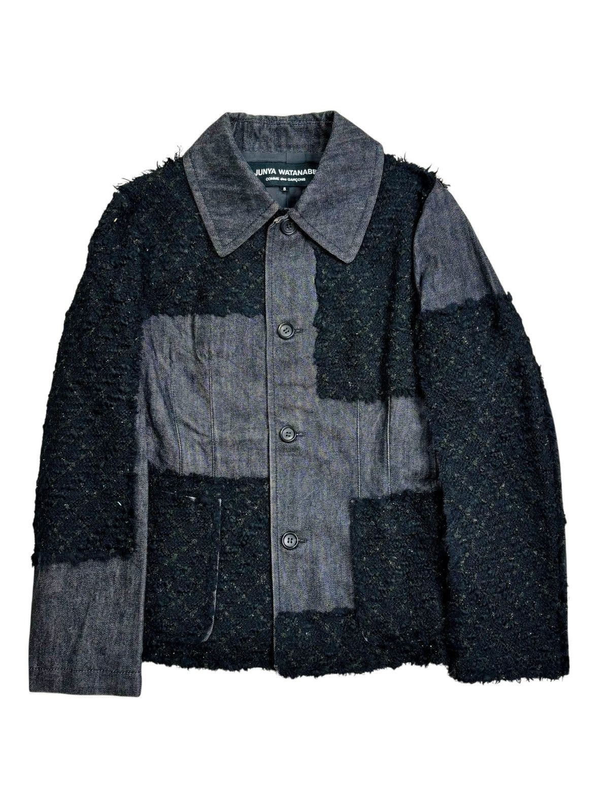 Junya Watanabe 2001 Junya Watanabe - Wool Patchwork Denim Jacket Size US M / EU 48-50 / 2 - 5 Thumbnail
