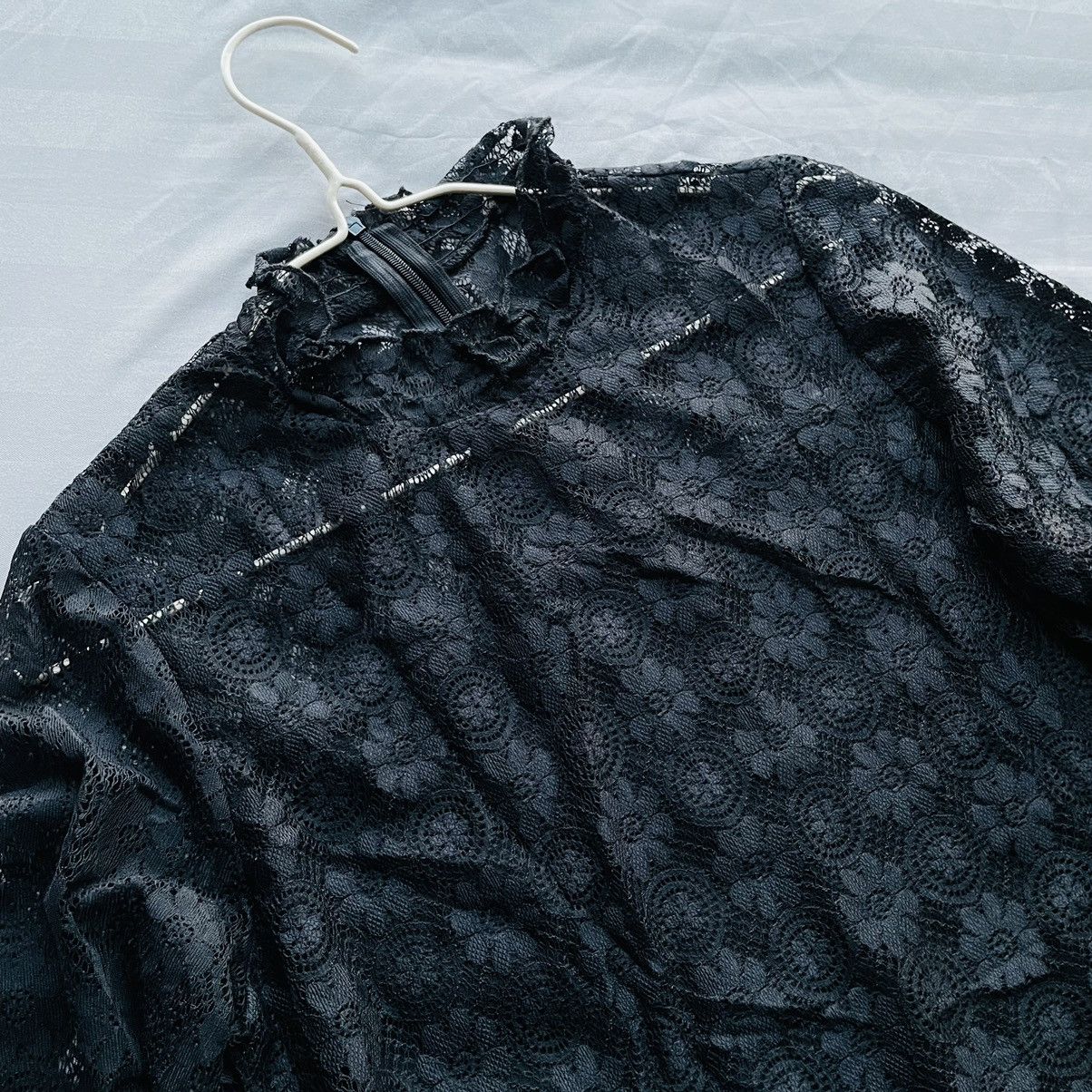 If Six Was Nine × Japanese Brand Japanese Floral Lace Mesh Top Size S / US 4 / IT 40 - 1 Thumbnail