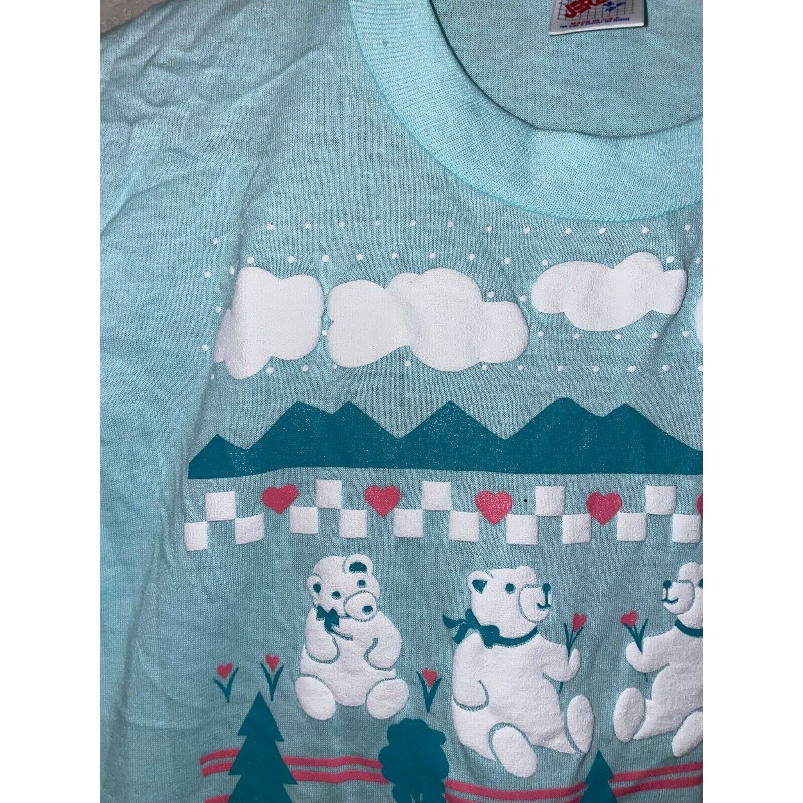 Jerzees Vintage Pennsylvania Blue Shirt Bear Nature Blue Tee 80s M Size US M / EU 48-50 / 2 - 3 Thumbnail
