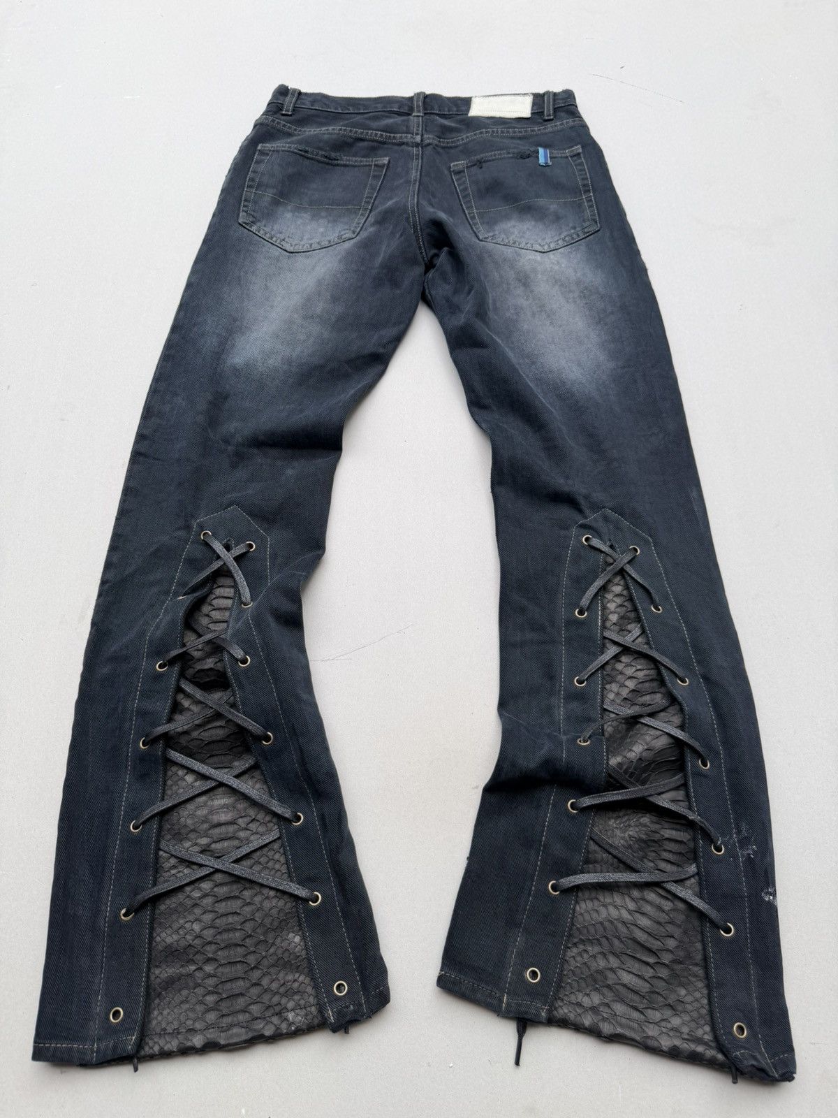 Japanese Brand Men’s Melrose lace up flare jeans Size US 29 - 4 Thumbnail