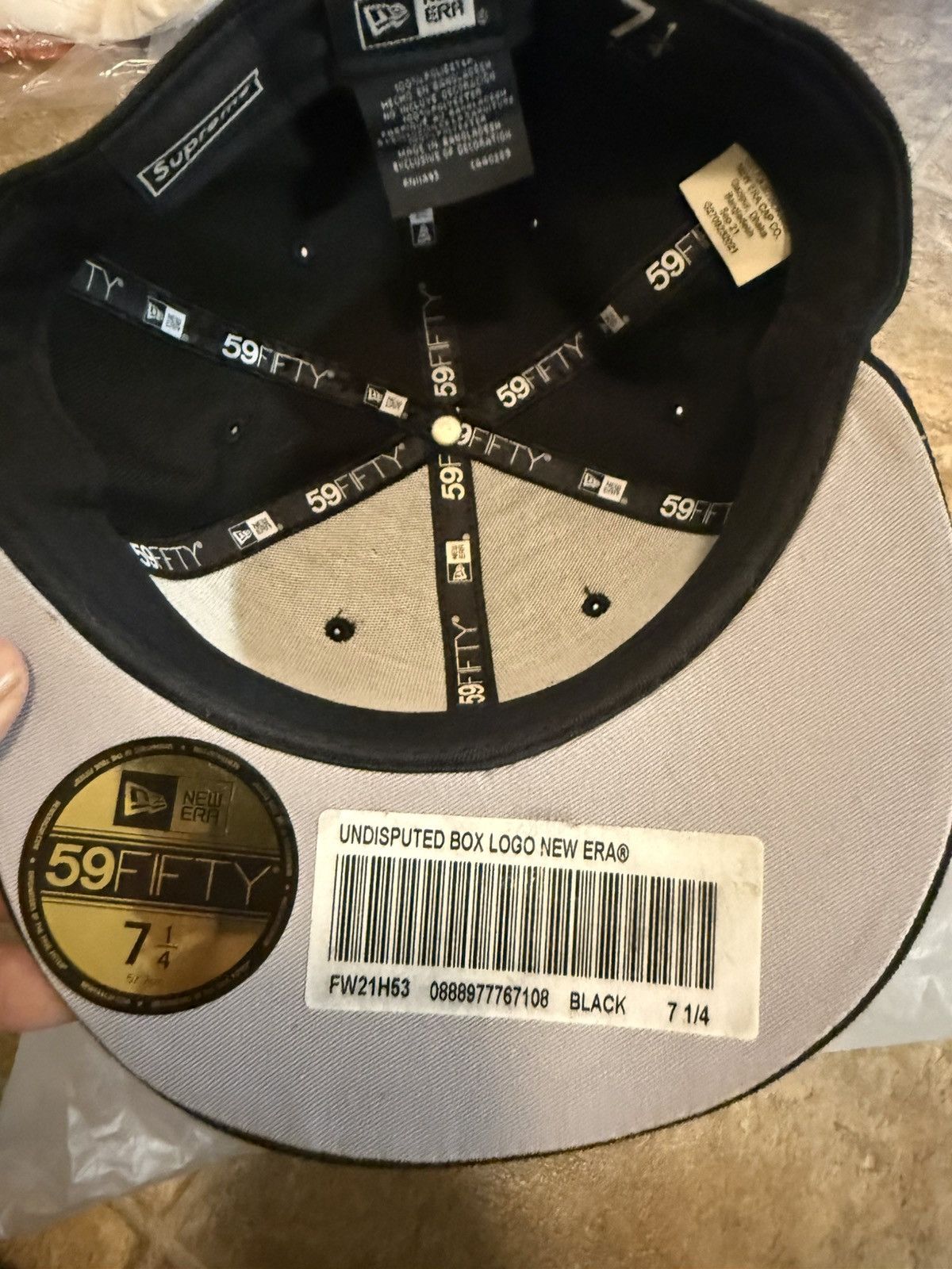 New Era Supreme UNDISPUTED BOX LOGO NEW ERA Size ONE SIZE - 3 Thumbnail