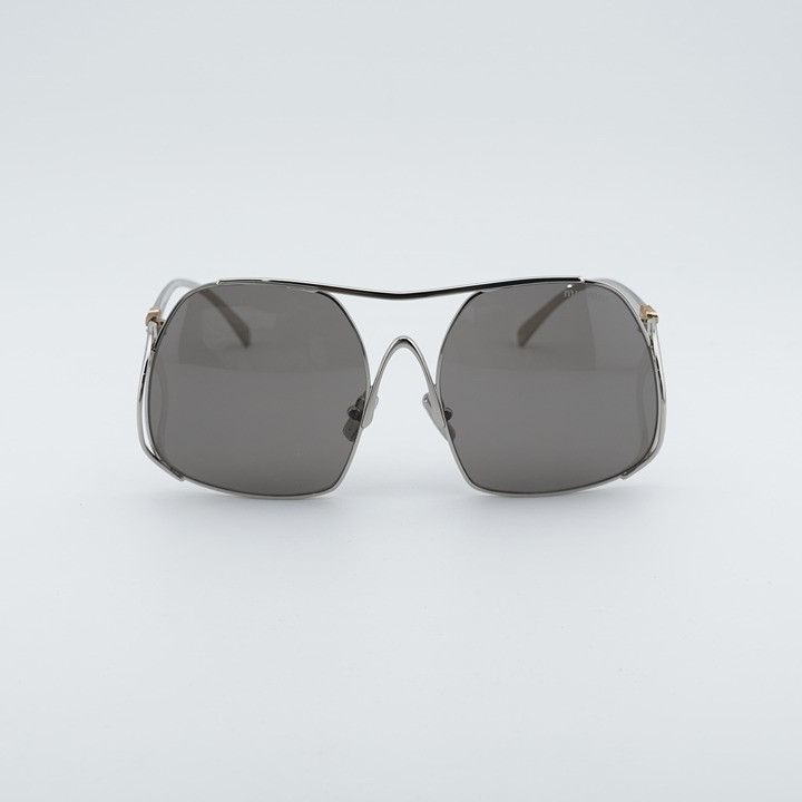 Miu Miu Miu Miu MUA55S 1BC80Q Sunglasses Silver Square Frame Size ONE SIZE - 3 Thumbnail