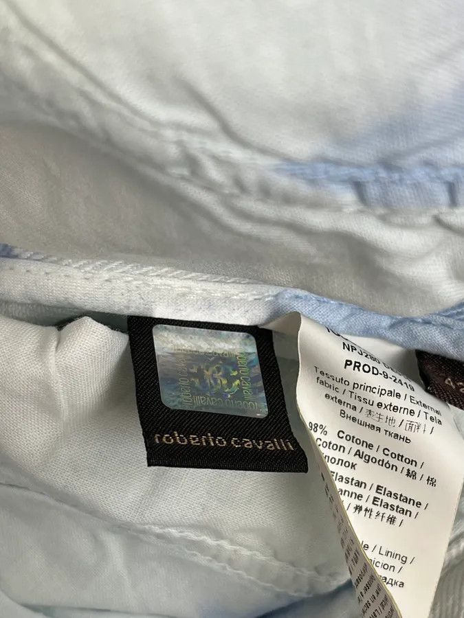 Roberto Cavalli 2010s Roberto Cavalli Leaves Tribal White Pants Size 28" / US 6 / IT 42 - 15 Thumbnail