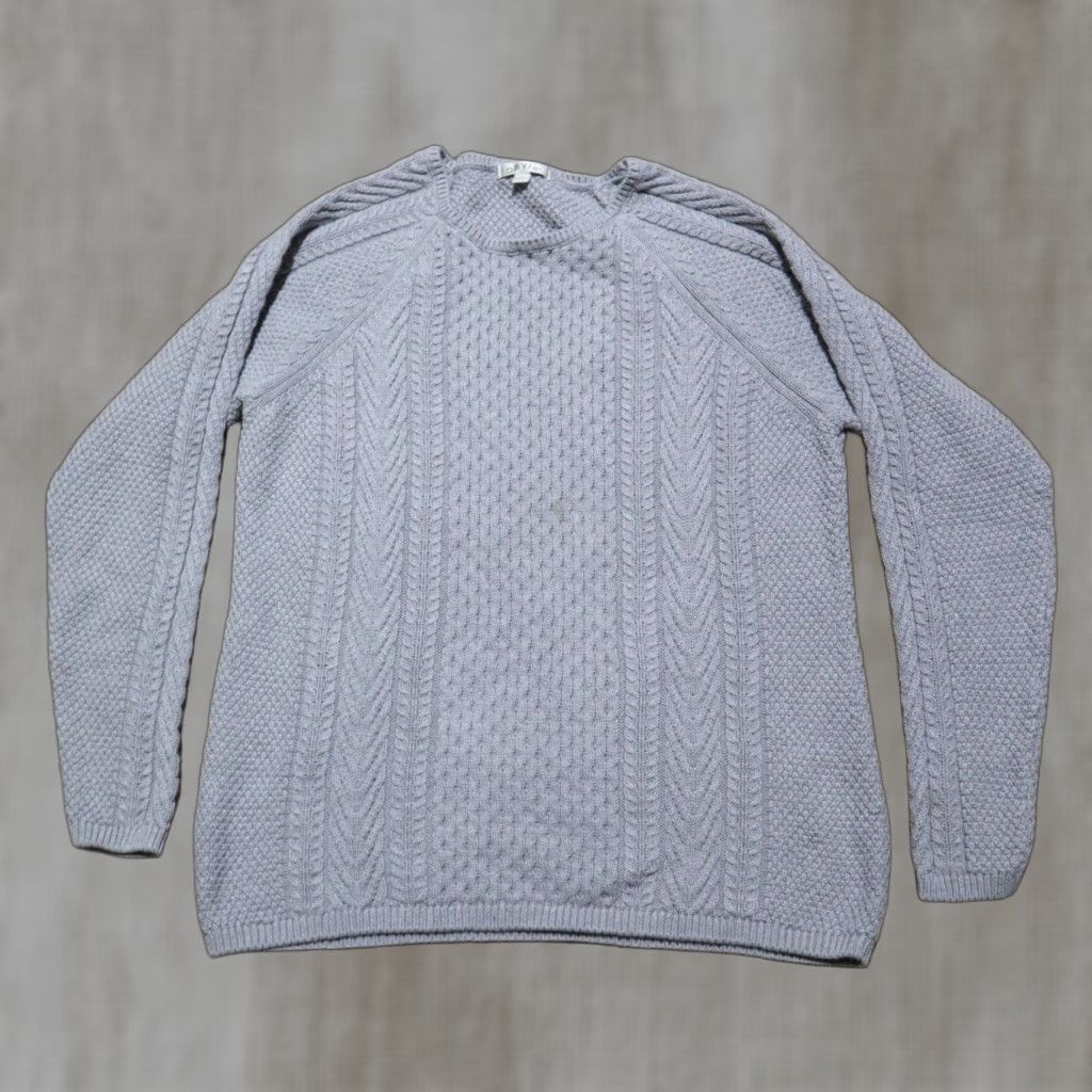 Orvis Orvis Sweater Quilted Gray NIT Sweatshirt Large Women's Size L Knit Jersey Cowl Neck Pullover Lightweight Size L / US 10 / IT 46 - 1 Thumbnail