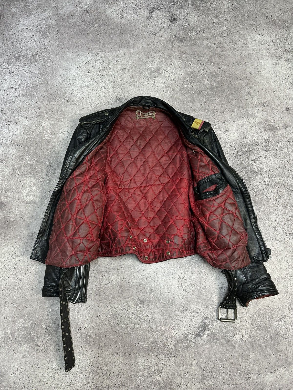 Vintage Vintage Kawasaki Leather Jacket Bomber Distressed 80’s Rare Size US M / EU 48-50 / 2 - 14 Thumbnail