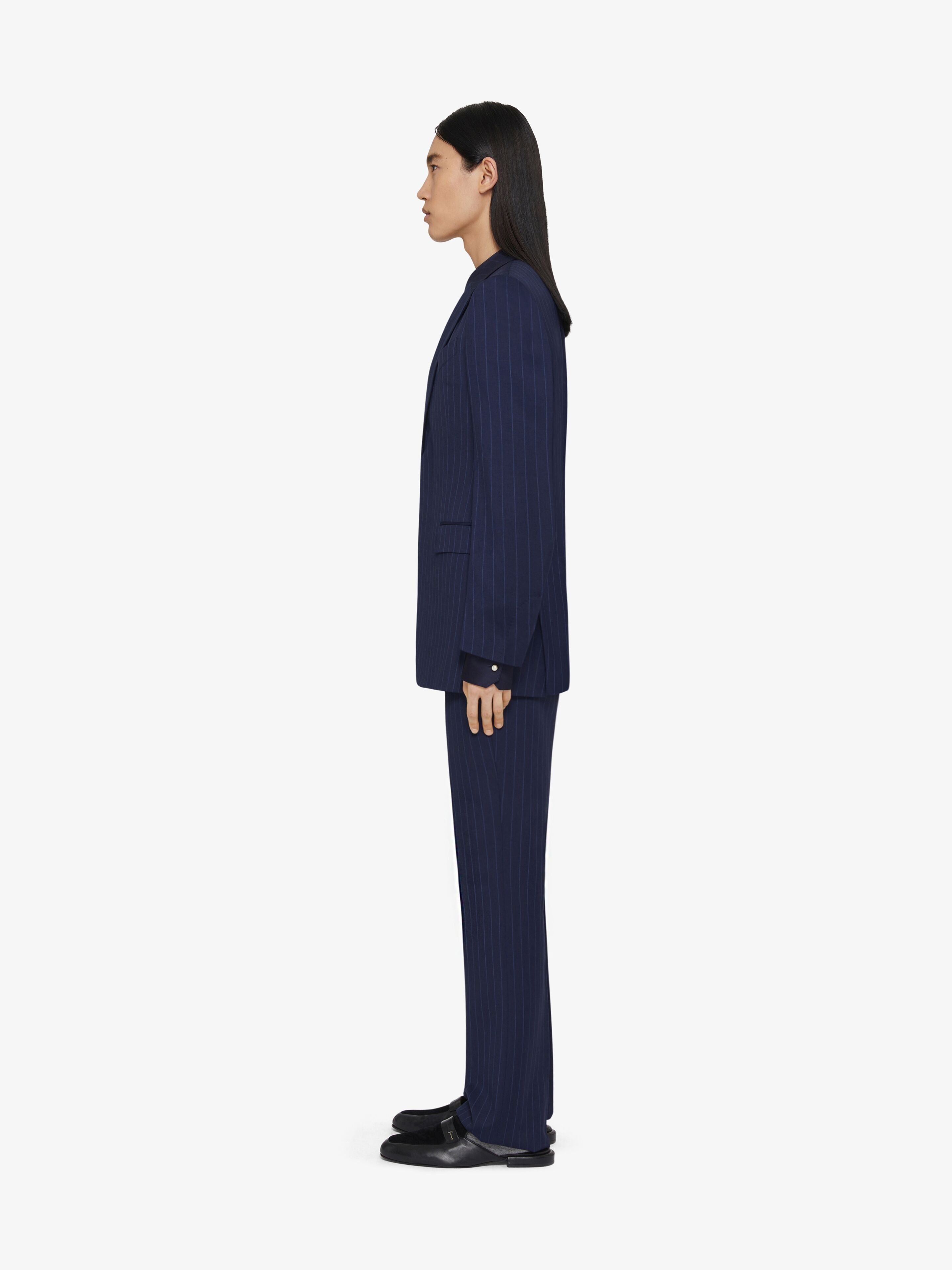 Givenchy o1w1db10925 Fitted Notch Jacket in Blue Size US S / EU 44-46 / 1 - 3 Thumbnail