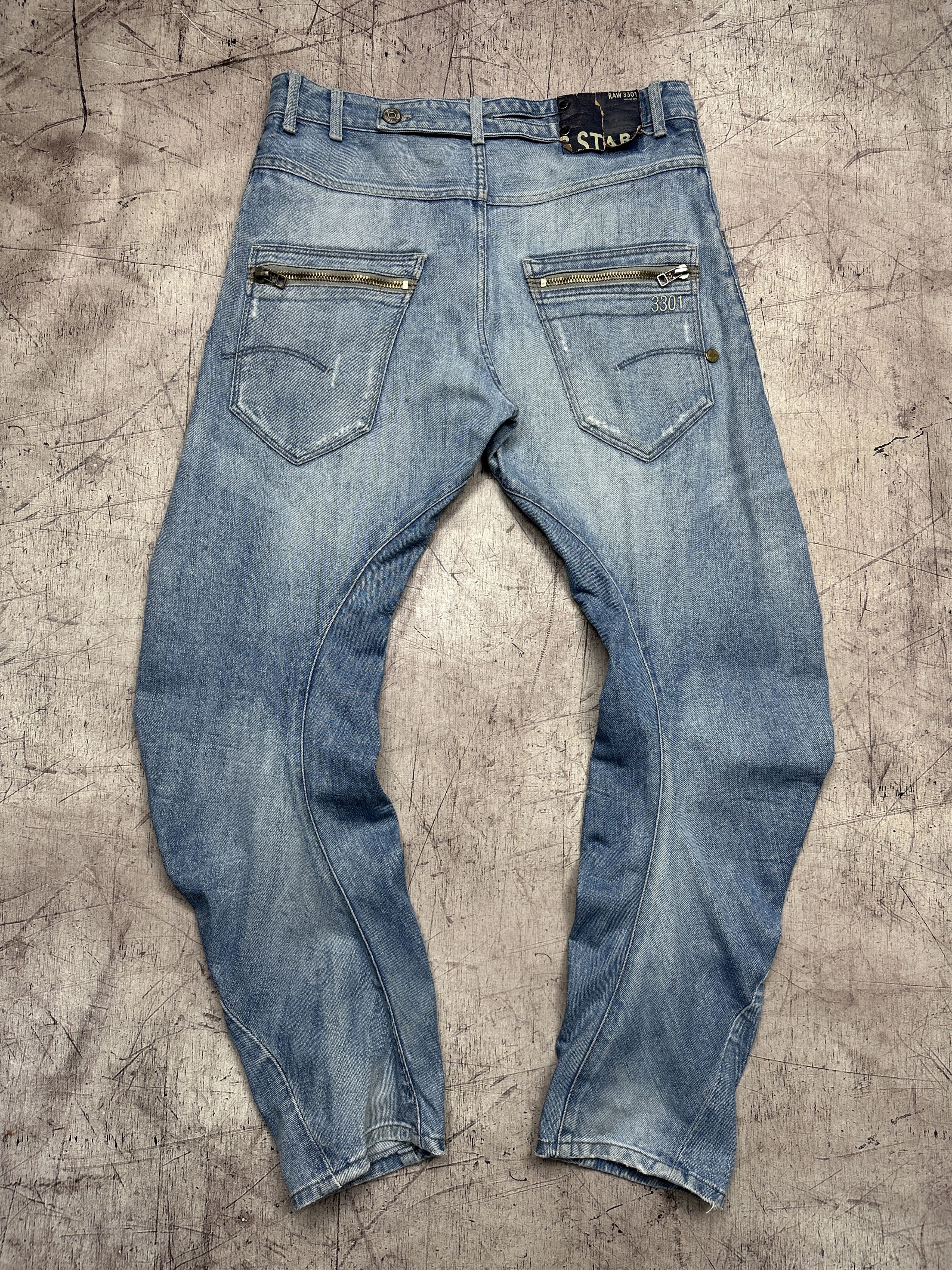 G-Star G Star Raw Mens Fince Arc Loose Tapered Denim Pants Jeans Size US 33 - 5 Thumbnail