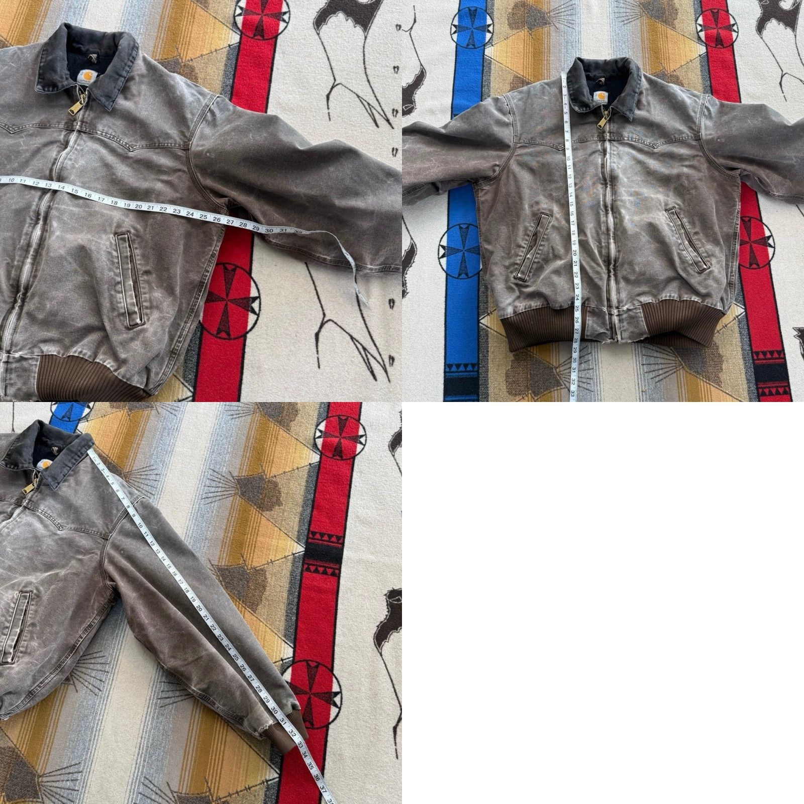 Carhartt VINTAGE Carhartt Santa Fe Quilt Lined Jacket XL Gray 90s Western Workwear Bomber Mens Size US XL / EU 56 / 4 - 9 Thumbnail