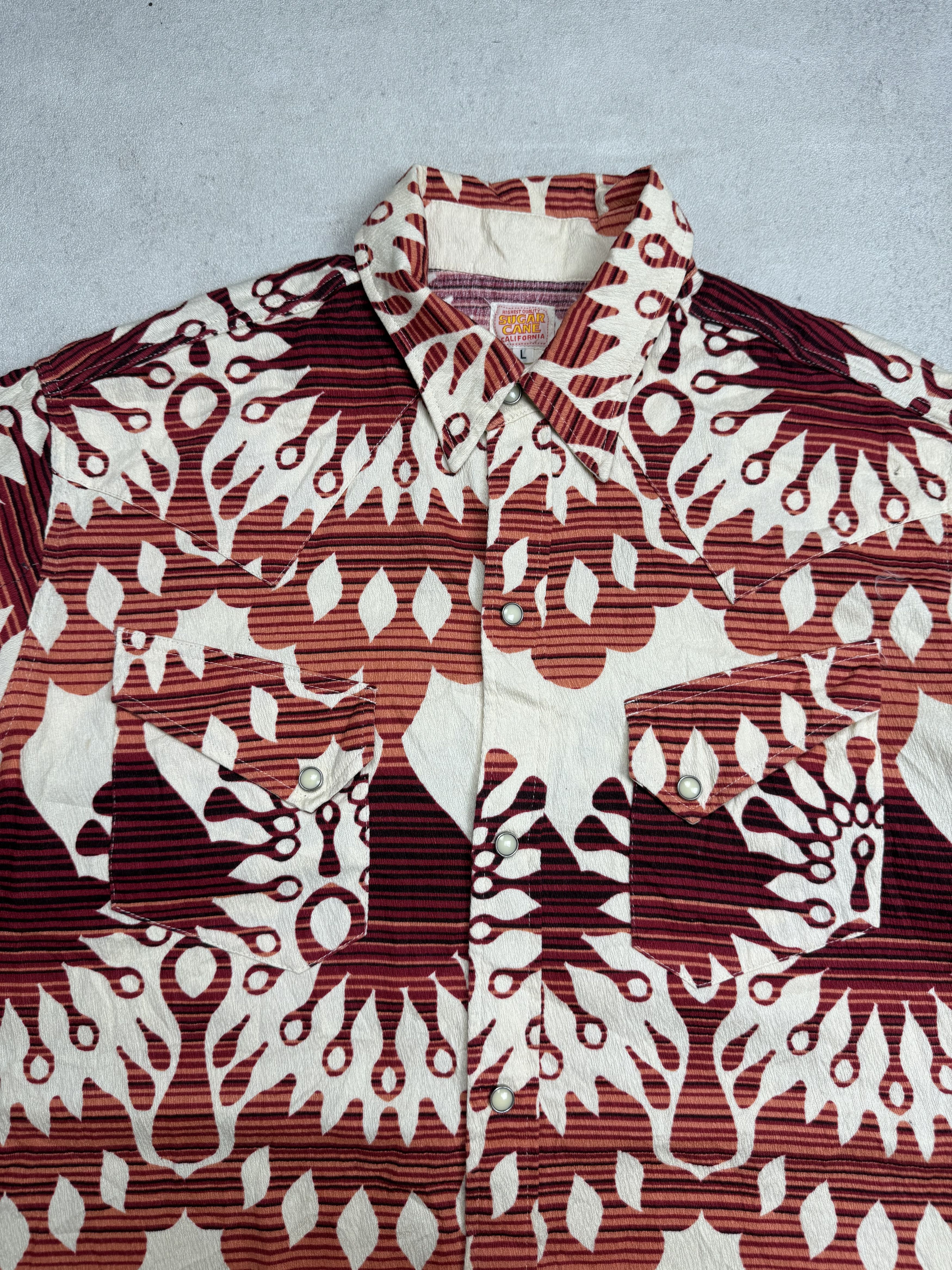 Sugar Cane Vintage Sugar Cane Pearl Button Shirt Toyo Enterprise Size US L / EU 52-54 / 3 - 3 Thumbnail