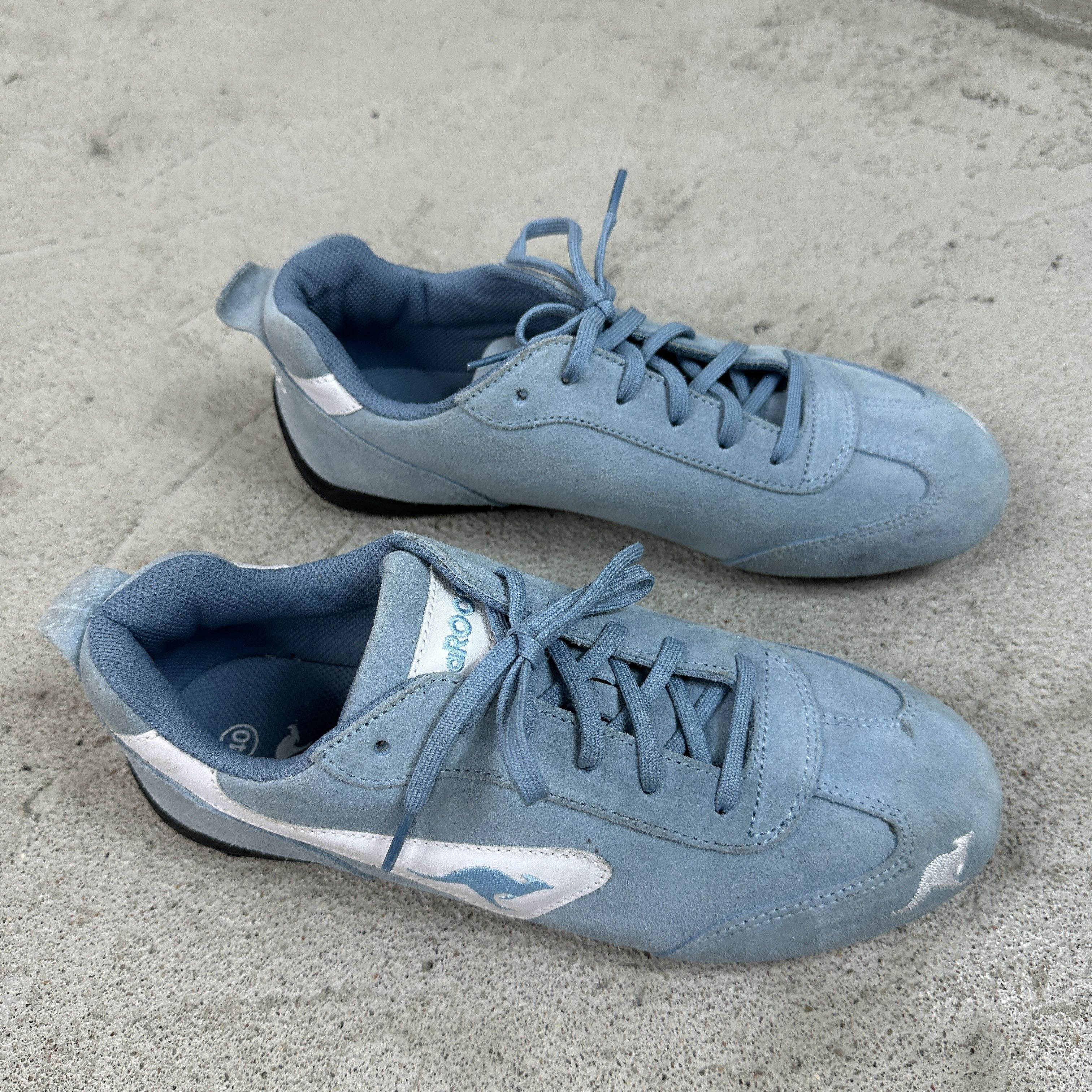 KangaROOS × Vintage Vintage Suede 00s Kangaroos Baby Blue Sporty Trainers Size US 9 / IT 39 - 5 Thumbnail