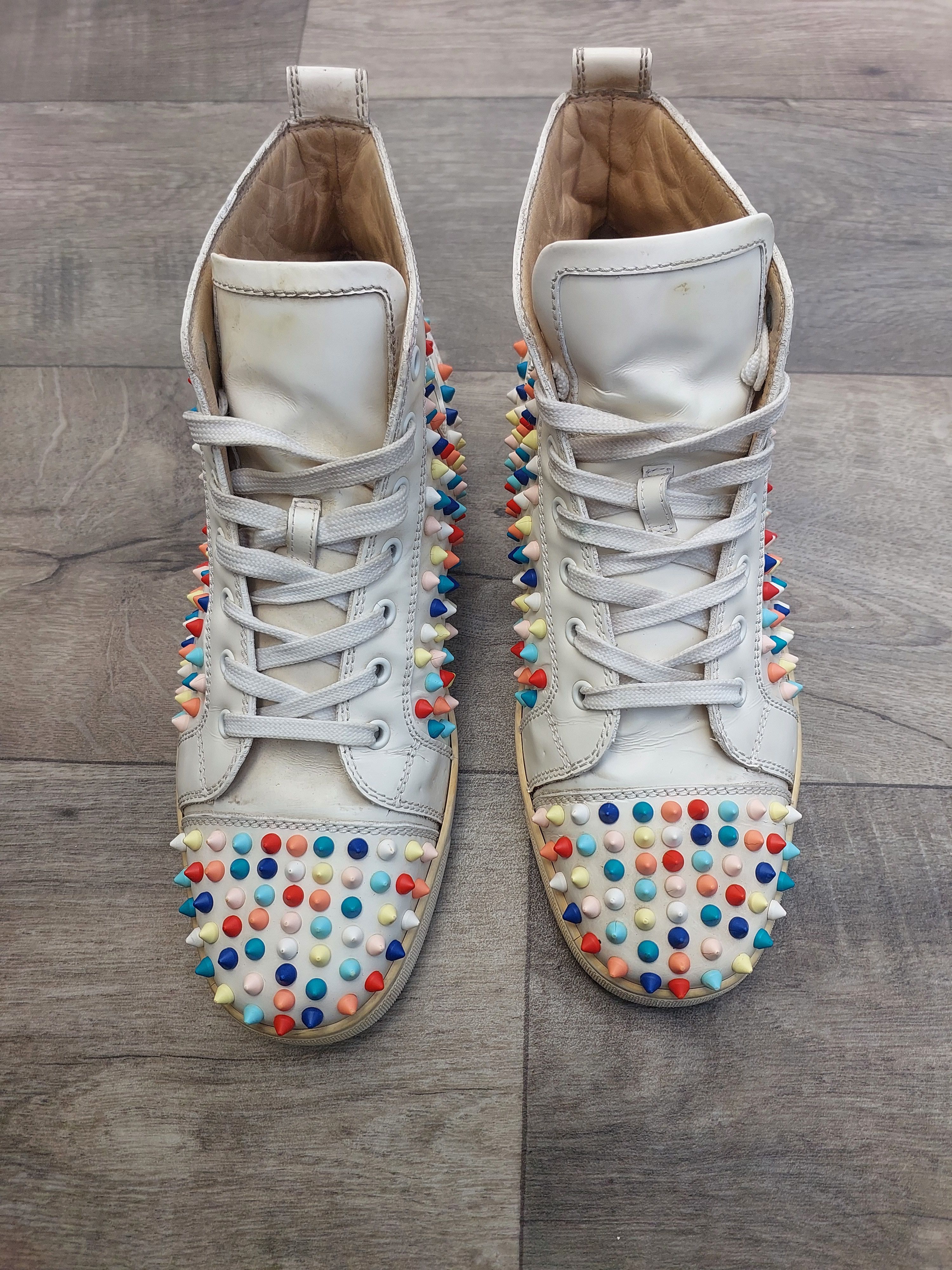 Christian Louboutin Lou Spikes leather trainers Size US 8.5 / EU 41-42 - 1 Thumbnail