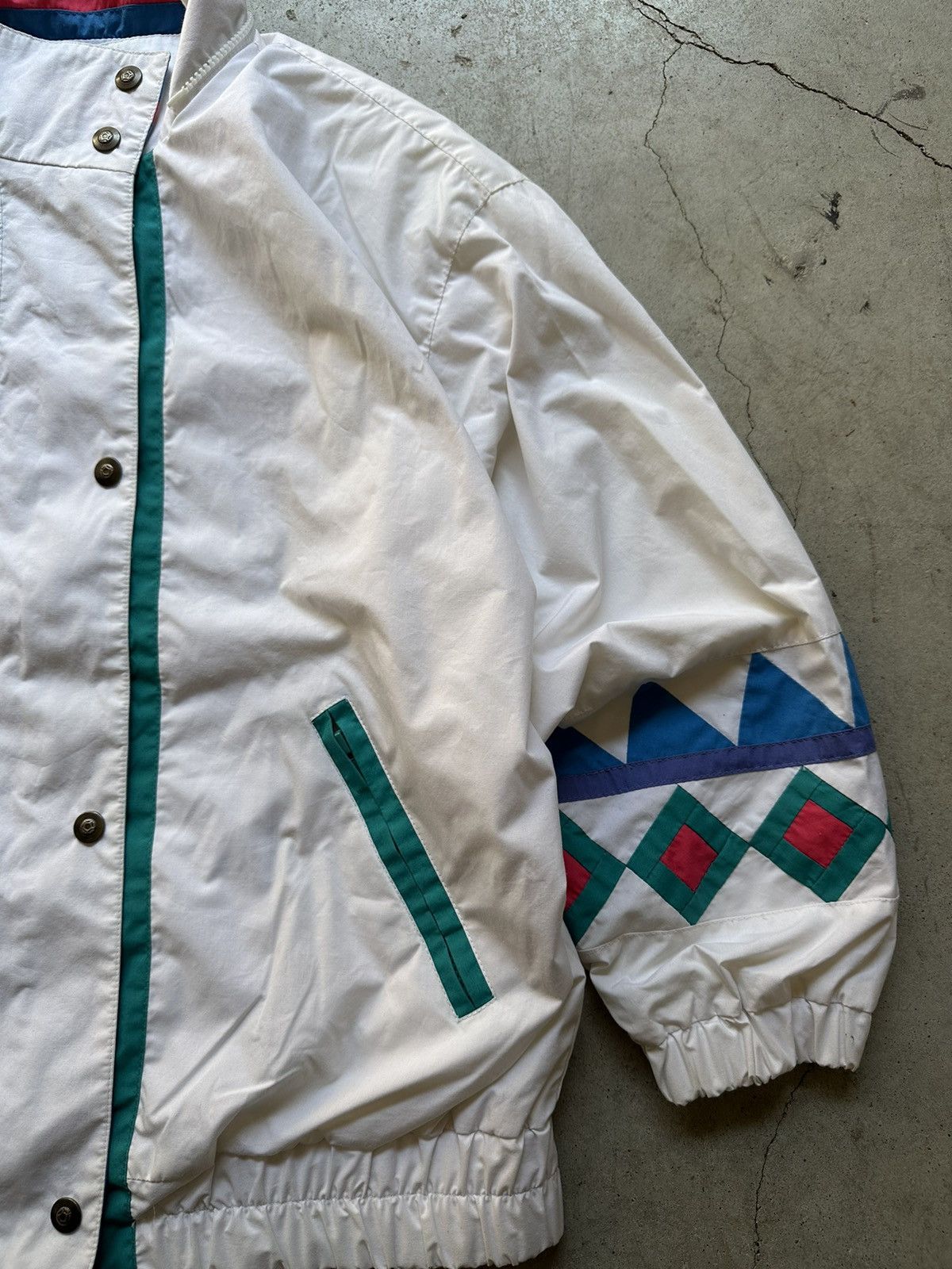 London Fog Y2K Vintage White London Fog Aztec design Jacket Size US L / EU 52-54 / 3 - 2 Thumbnail