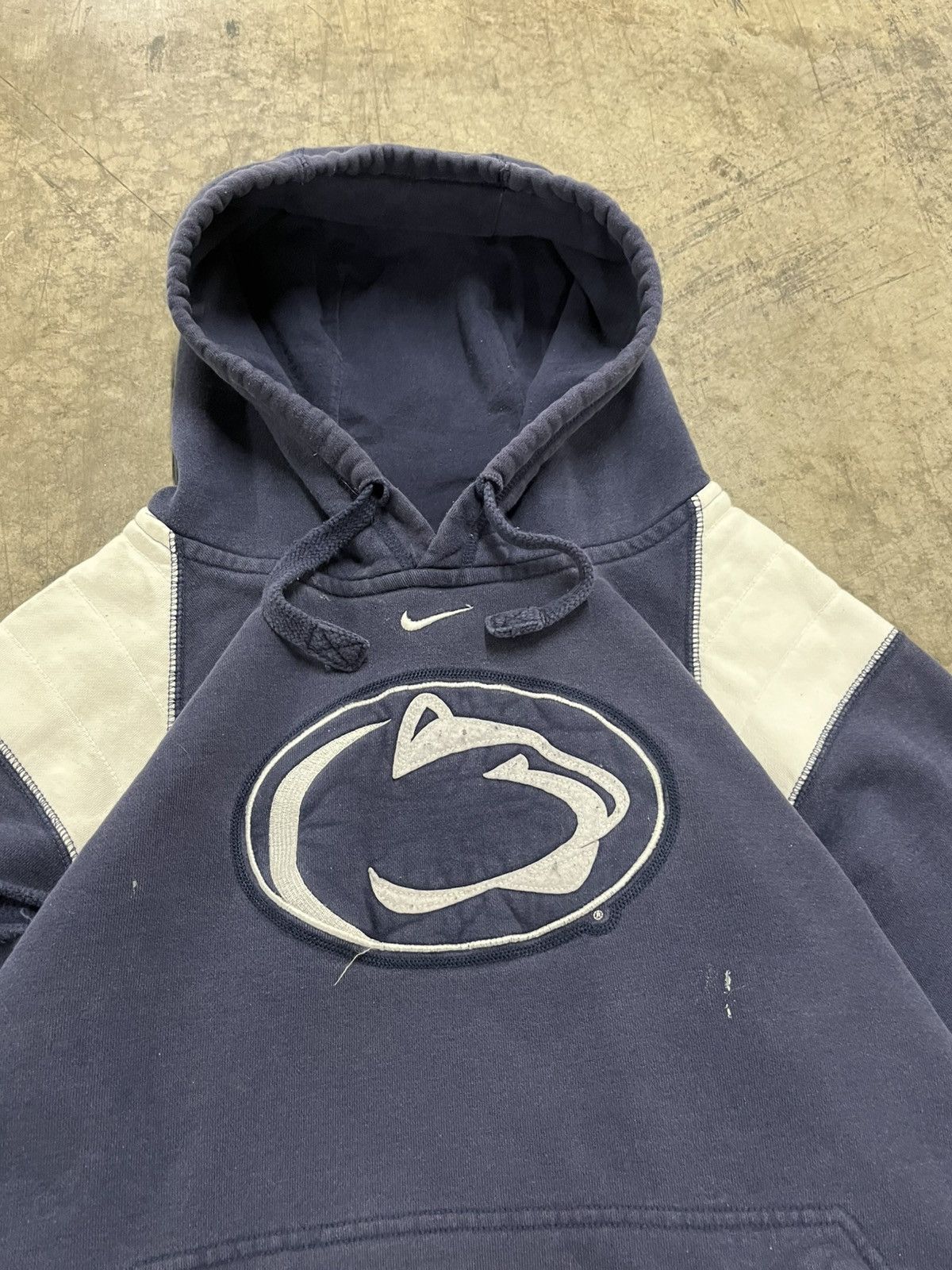 Nike × Vintage Nike center swoosh Penn state college thrashed faded hype Size US L / EU 52-54 / 3 - 8 Thumbnail