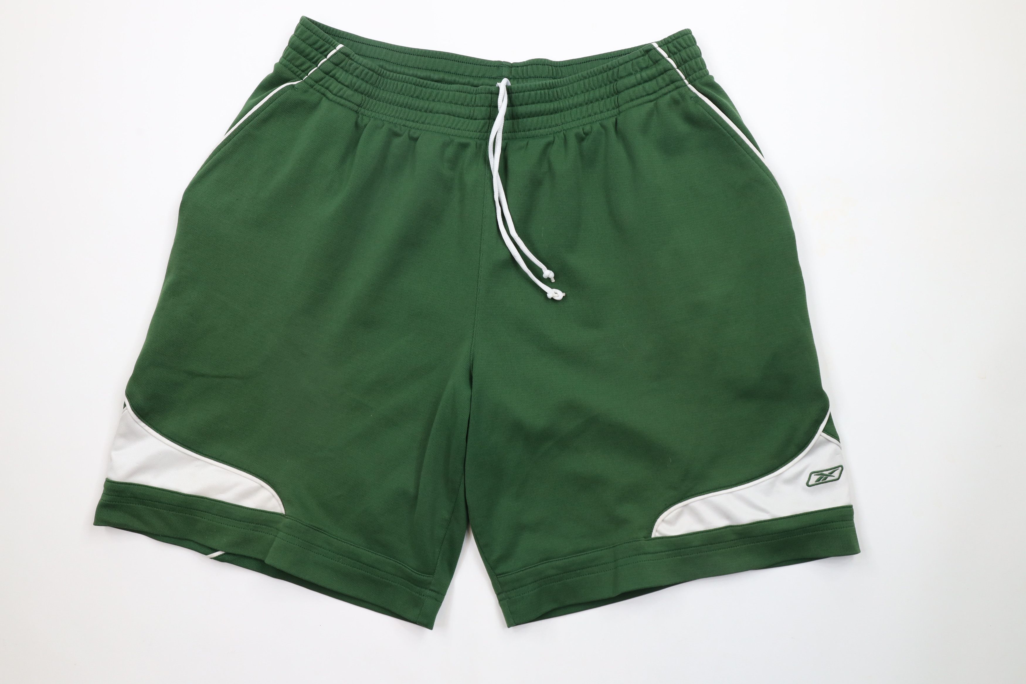 Reebok × Vintage Vintage 90s Reebok Logo Above Knee Heavyweight Shorts Green Size US 36 / EU 52 - 1 Thumbnail