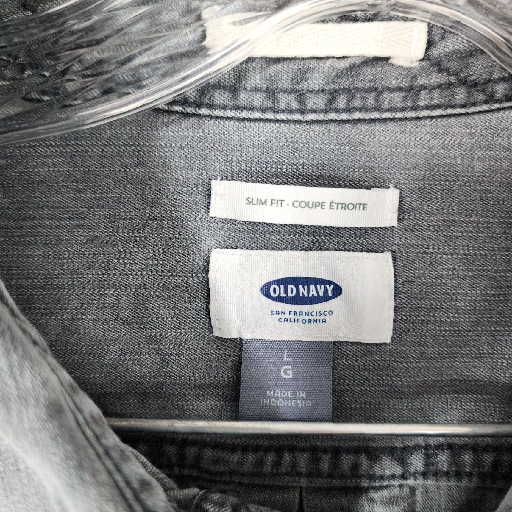 Old Navy Old Navy Button-Up Shirt Men L Short Sleeve Muted Blue Gray Blue Size L Size US 33 - 5 Thumbnail