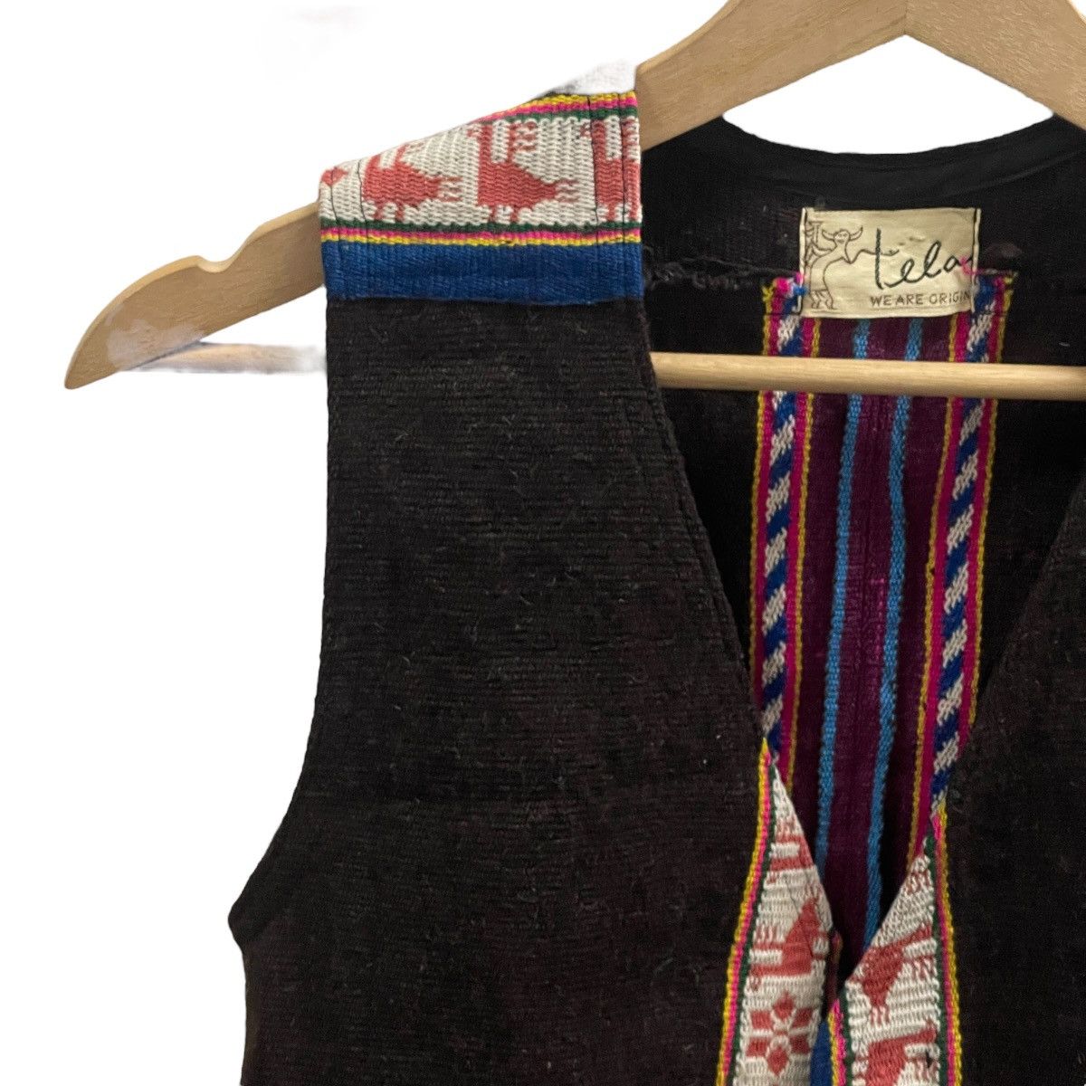 Vintage Vintage Tela Embroidered Handmade Ethnic Tribal Wool Vest Size US XS / EU 42 / 0 - 5 Thumbnail