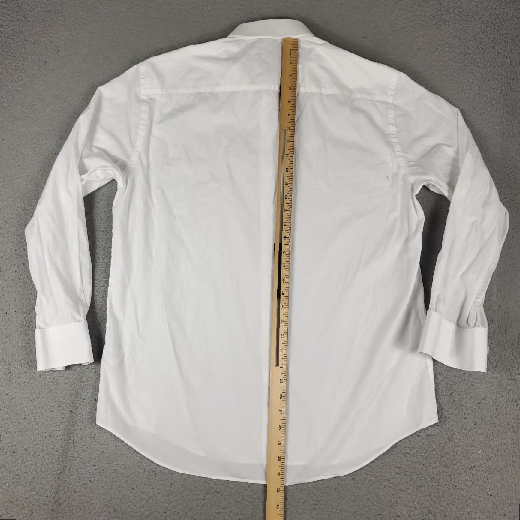 BUGATCHI Bugatchi Uomo Shirt Mens Regular White 17 Dress Shirt Long Sleeve Button Up Collared 100% Cotton Size 46R - 4 Thumbnail
