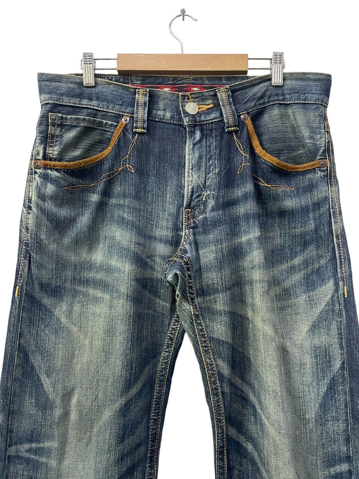 Edwin × Vintage Edwin Japan Exlusive Vintage Straight Cut Suedes trim Jeans Size US 32 / EU 48 - 4 Thumbnail