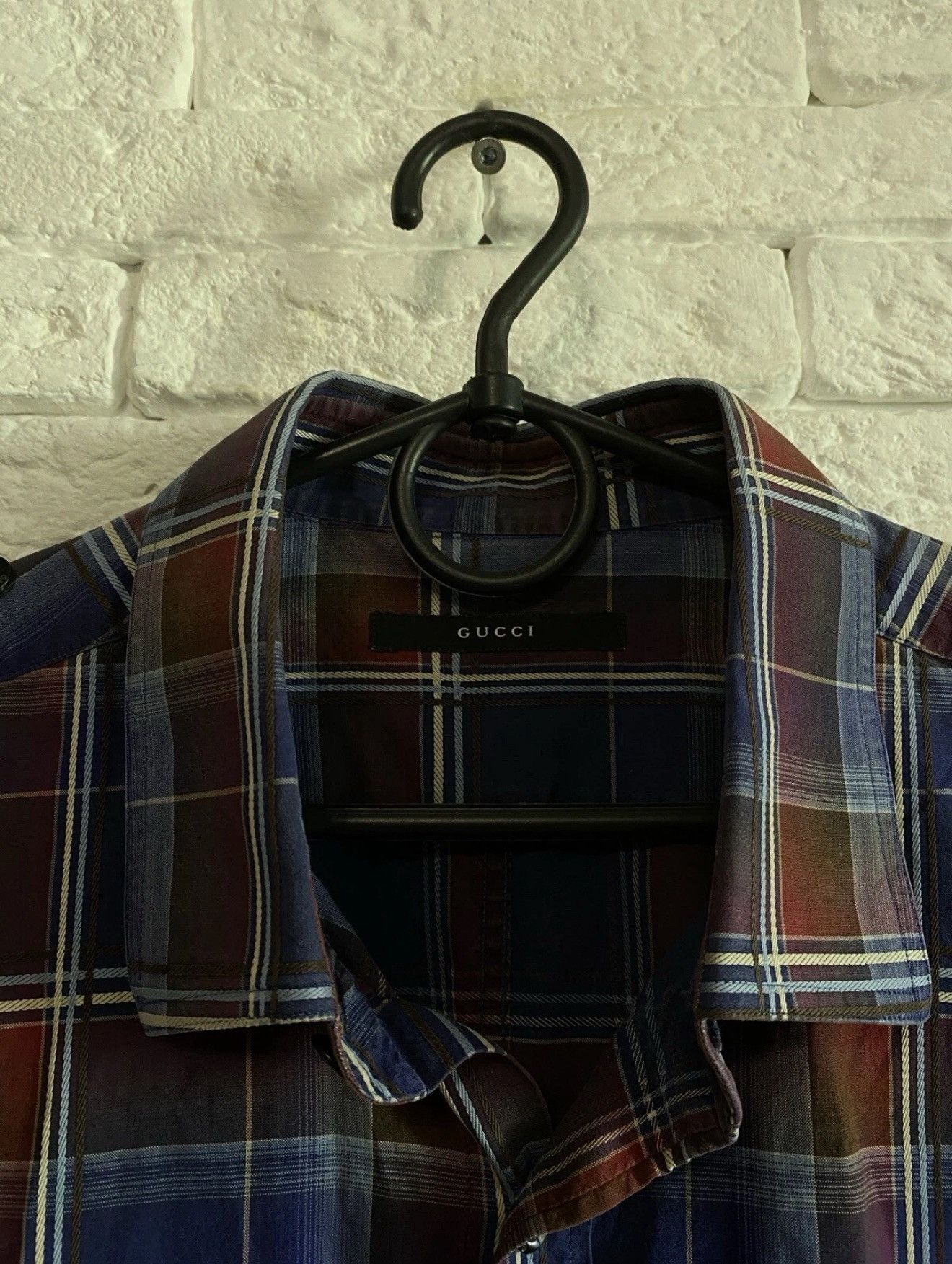 Gucci Vintage Gucci Tom Ford Era Plaid Shirt Sz M - L Size US M / EU 48-50 / 2 - 3 Thumbnail
