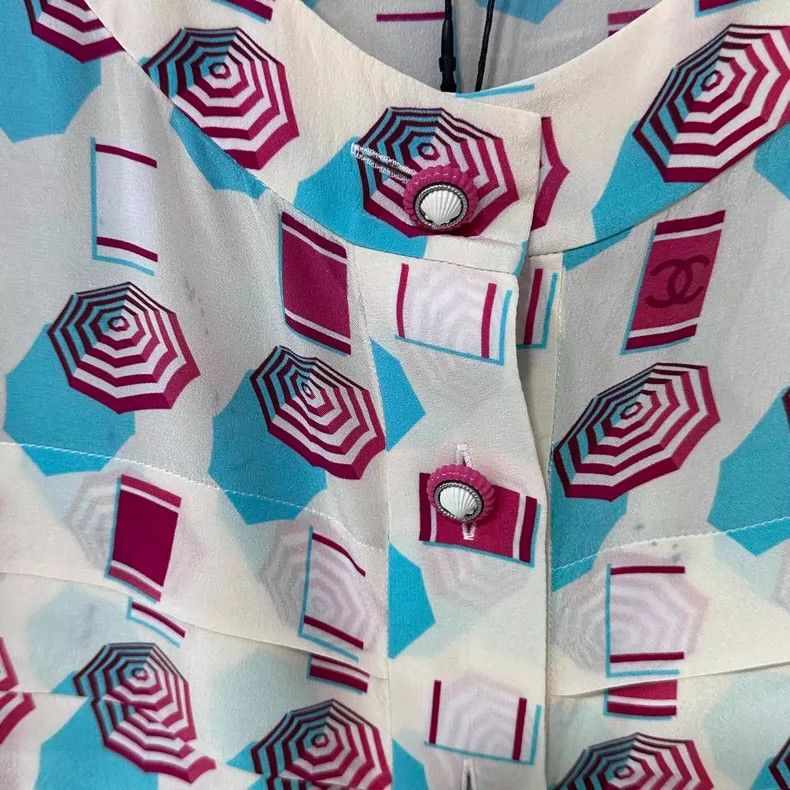 Chanel Chanel Show 19c beach series silk shirt Size XS / US 0-2 / IT 36-38 - 3 Thumbnail