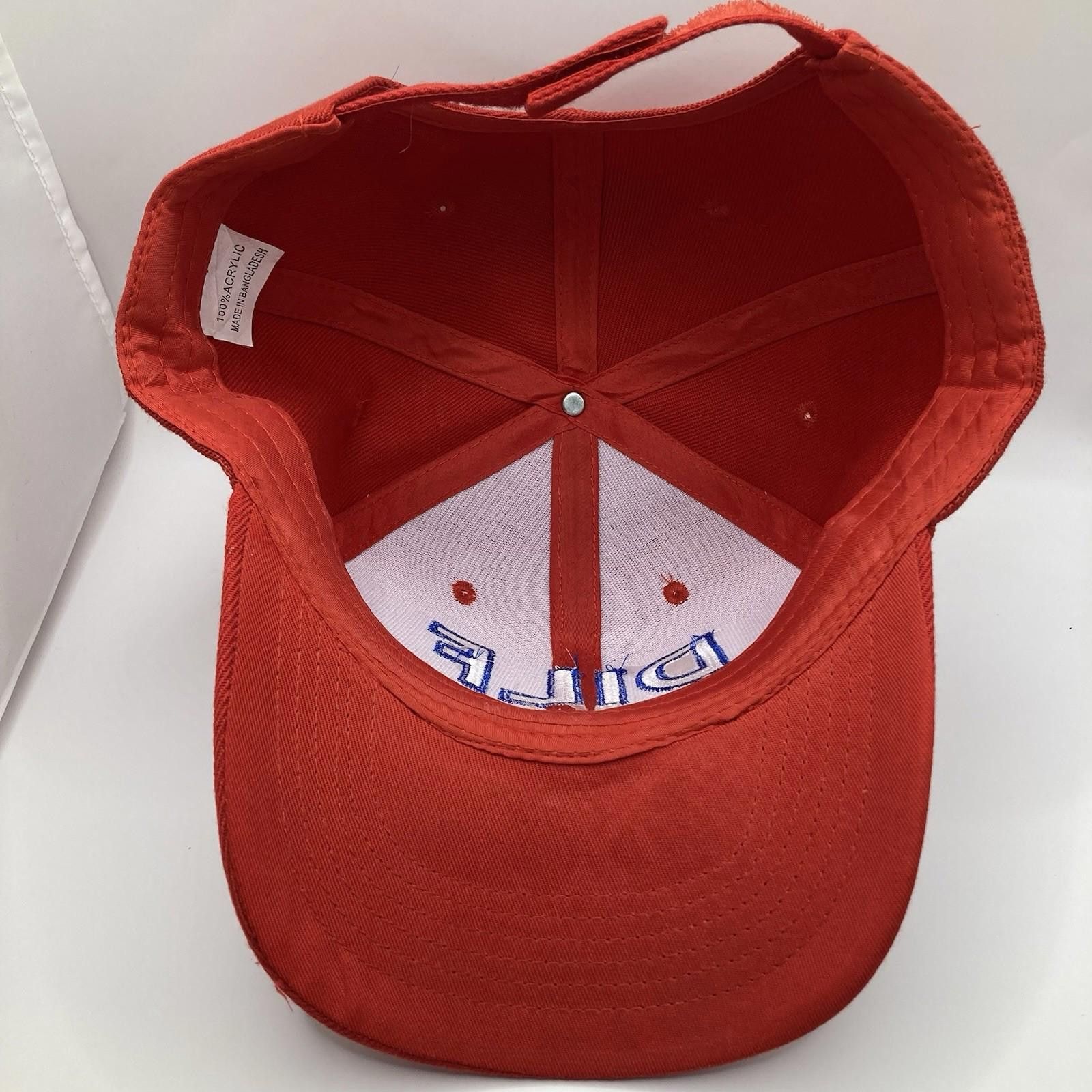 The Unbranded Brand DILF Dang I Love Fishing Red Baseball Cap Embroidered Size ONE SIZE - 6 Thumbnail