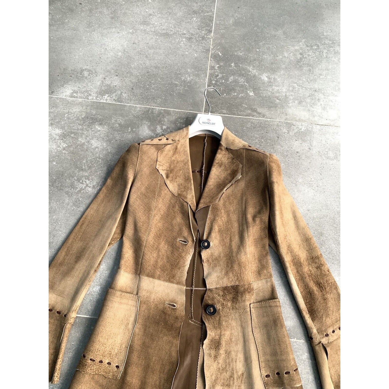 Other × Vintage SYLVIE SCHIMMEL Lamb Leather Trench Coat Jacket EU 36 US 4 Size S / US 4 / IT 40 - 3 Thumbnail