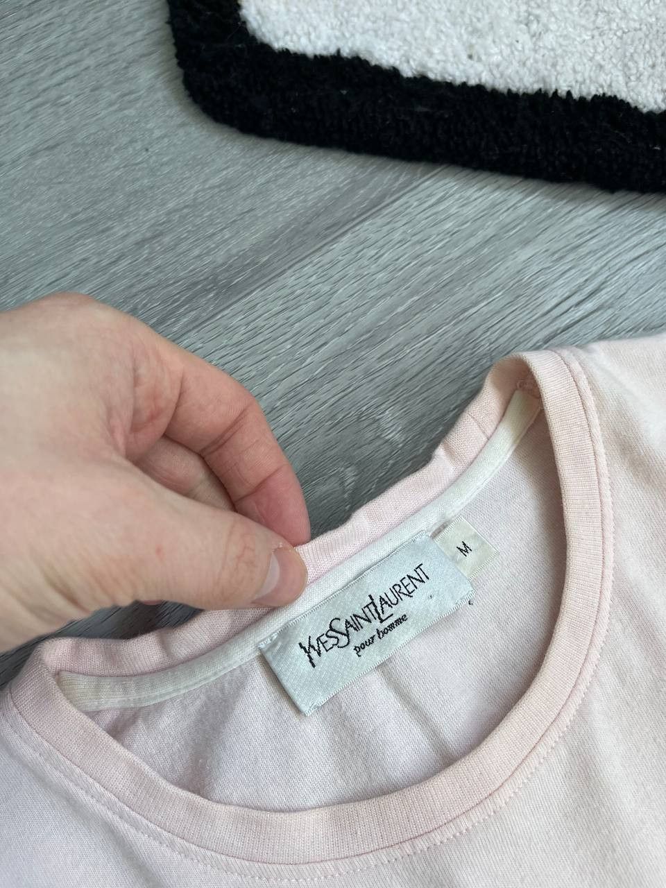 Japanese Brand × Vintage × Yves Saint Laurent Vintage YSL Yves Saint Laurent Striped Japan White Tee Size US M / EU 48-50 / 2 - 4 Thumbnail