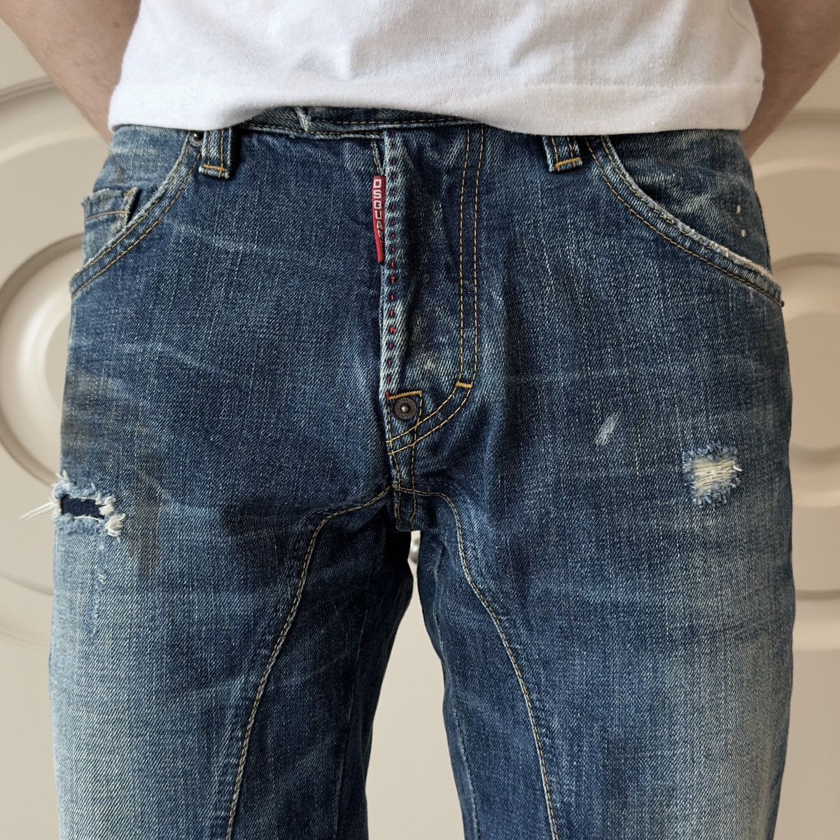 Dsquared2 Dsquared2 F/W 2009 Patchwork Distressed Mud Wash Jeans Size US 29 - 6 Thumbnail