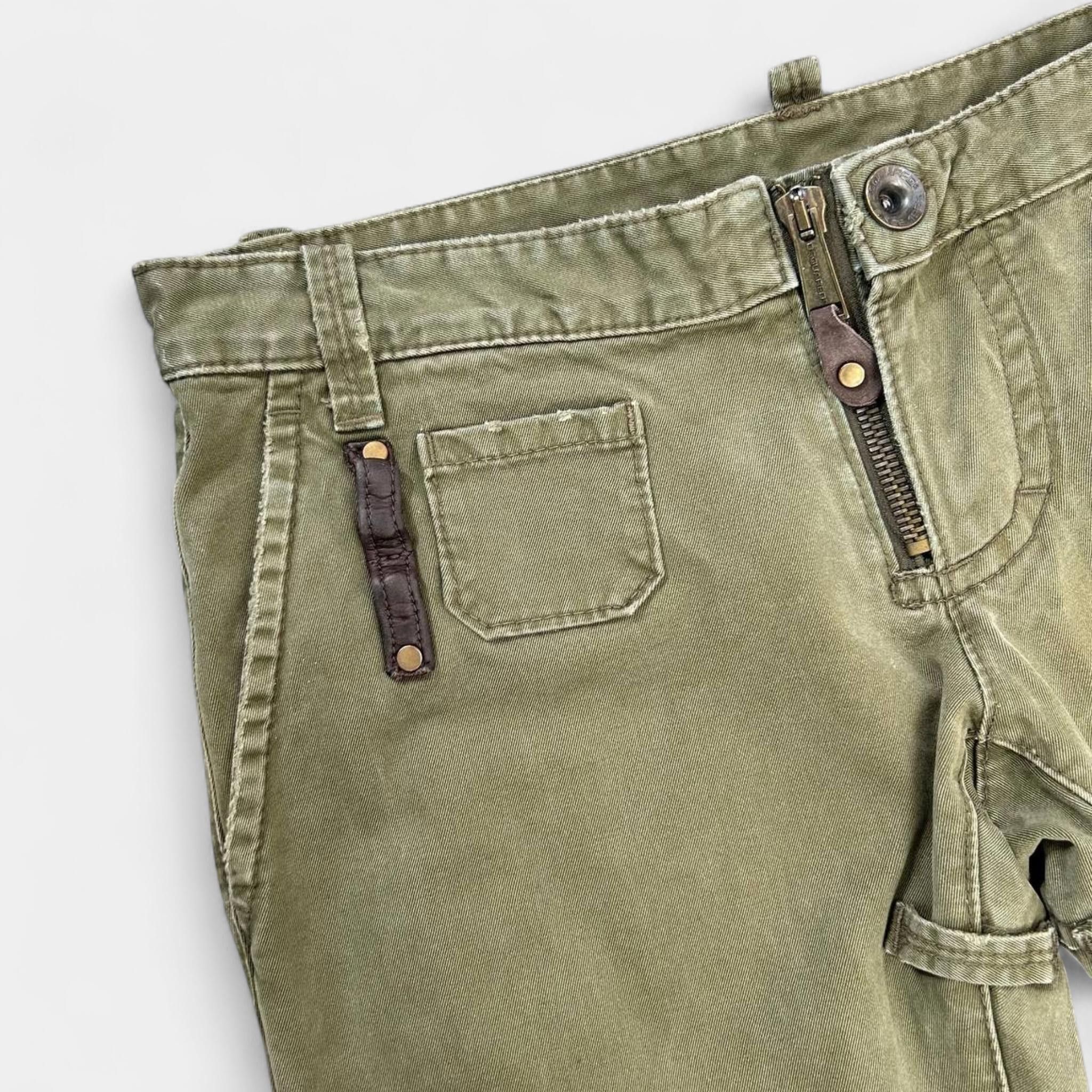 Dsquared2 Dsquared2 2000s Cargo Green Pistachio Pants Size US 32 / EU 48 - 3 Thumbnail