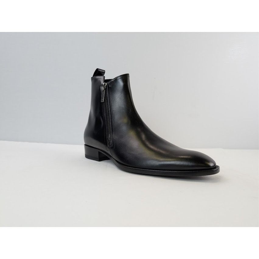 Saint Laurent Paris o1rshd1 Leather Shezan Wyatt 30 Chelsea Boots in Nero Size US 10.5 / EU 43-44 - 1 Thumbnail
