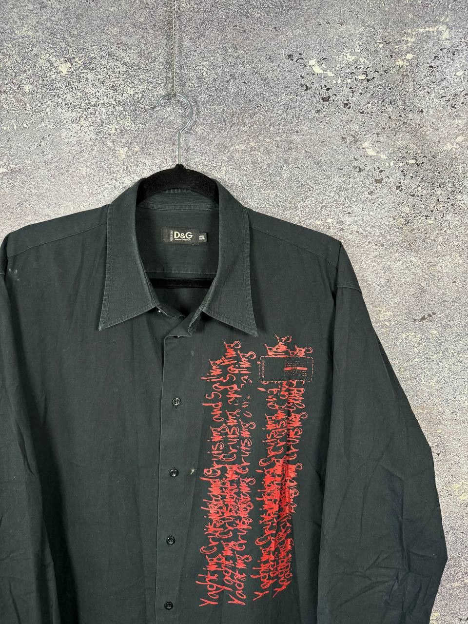Dolce & Gabbana × Vintage Dolce & Gabbana Latest Printed Shirt Button Up Black Shirt Size US XXL / EU 58 / 5 - 2 Thumbnail