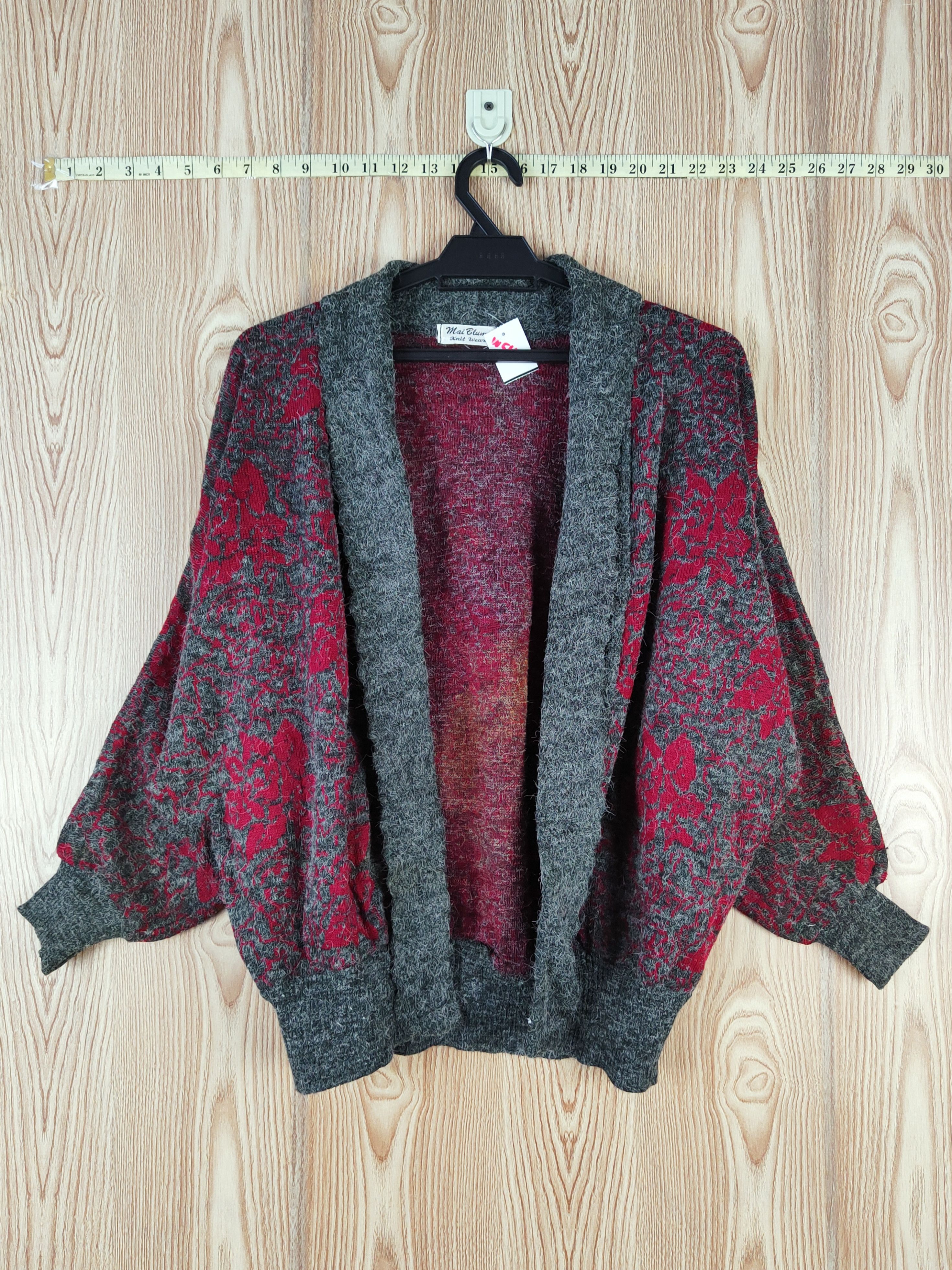 Homespun Knitwear Mai Blume Dark Gray Knitwear mohair Cardigan #W545 Size L / US 10 / IT 46 - 1 Thumbnail