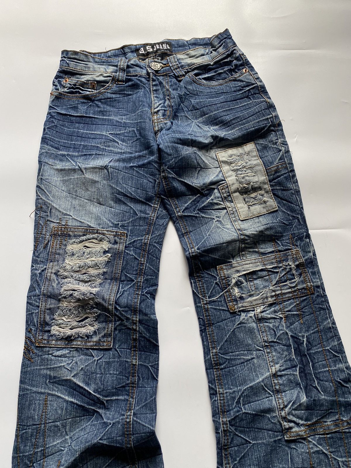 If Six Was Nine × Japanese Brand × Le Grande Bleu (L.G.B.) Flared distressed A.5 jeans japanese brand style Size US 28 / EU 44 - 3 Thumbnail