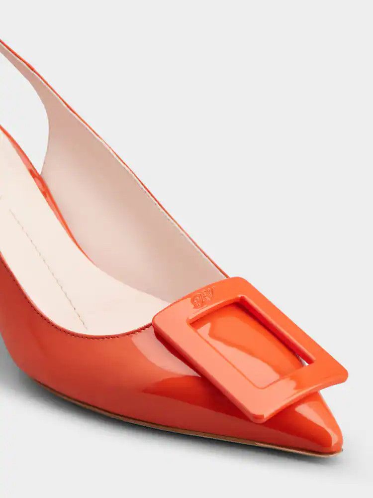 Roger Vivier o1s22i1n0824 Slingback Virgule Pumps in Red Size US 9 / IT 39 - 3 Thumbnail