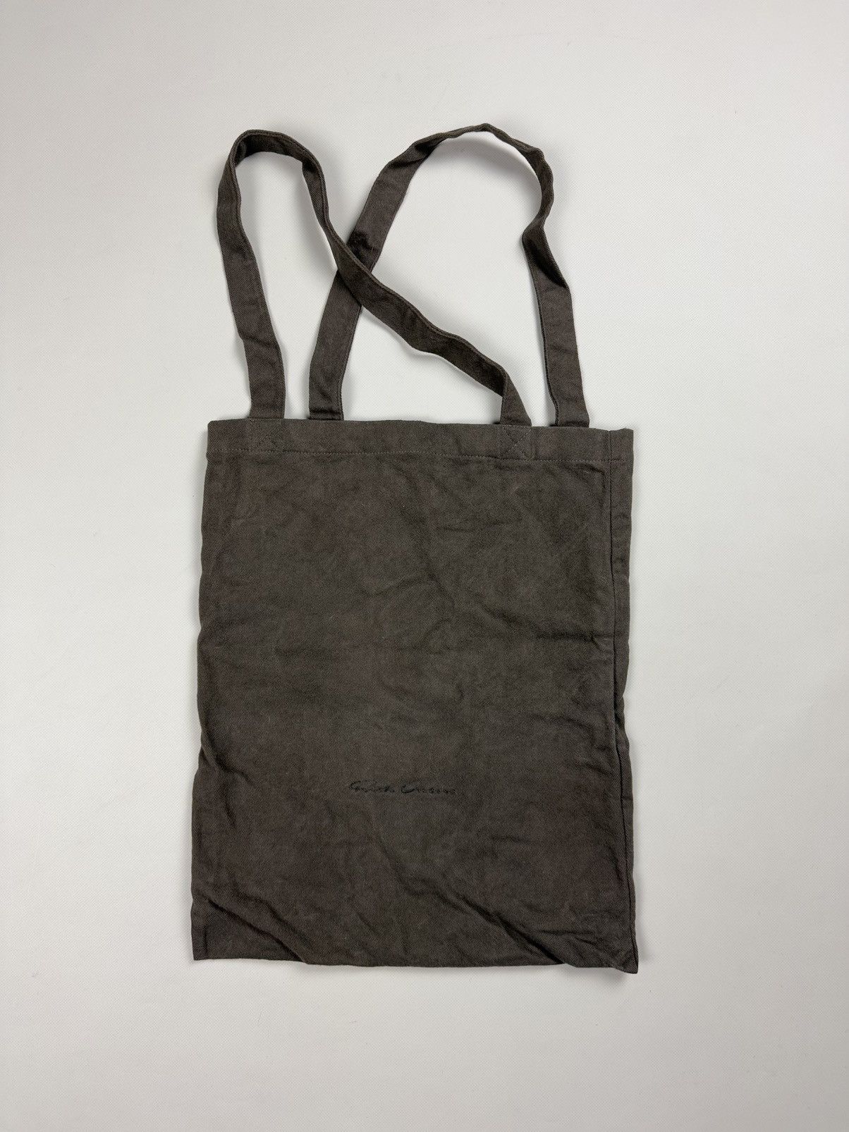 Avant Garde x Rick Owens Canvas Shopper Tote Bag in Brown, Men's