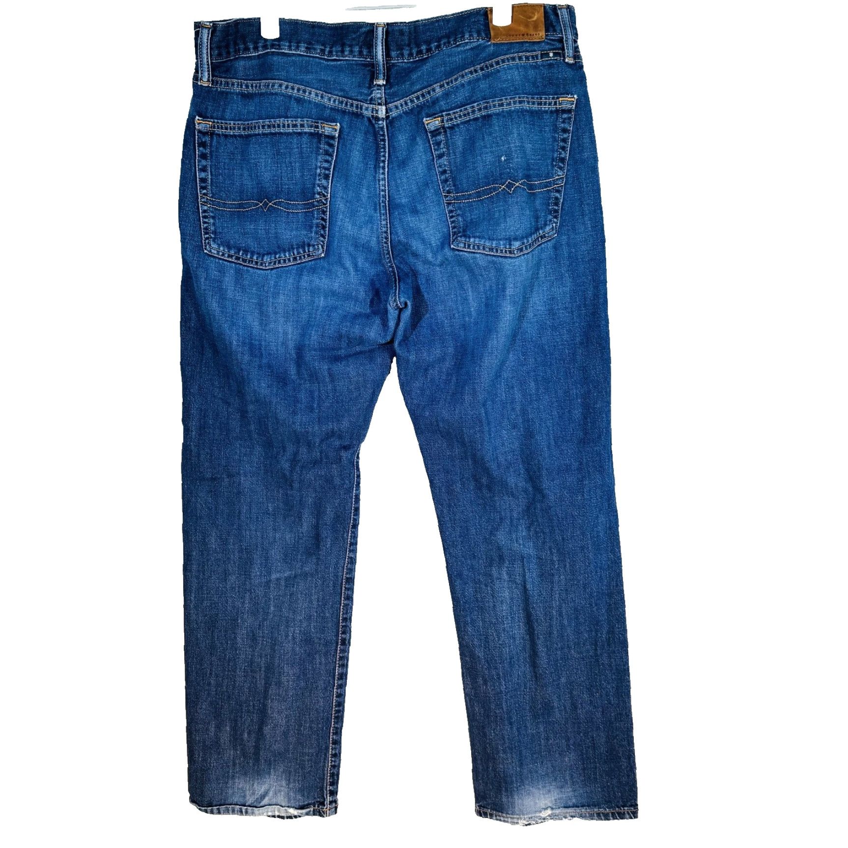 Lucky Brand Lucky Brand 363 Vintage Straight Jeans Mens 36x30 Blue Medium Wash Relaxed Denim logo patch 5-Pocket Zip Fly Regular Inseam 30 Size US 36 / EU 52 - 6 Thumbnail