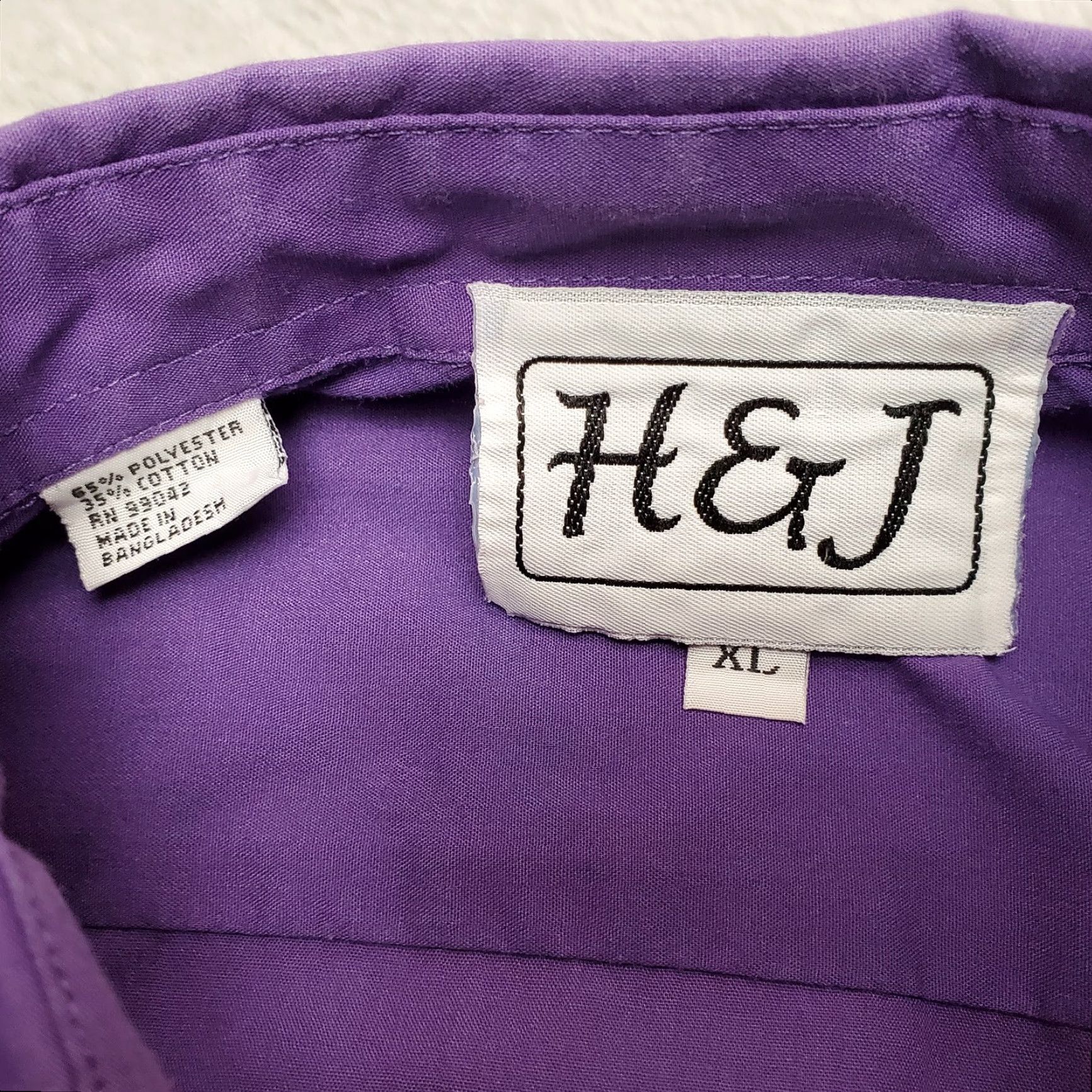 Vintage H&J Shirt Womens XL Purple Casual chic Whimsical Embroidered Button-Up Vintage Size XL / US 12-14 / IT 48-50 - 3 Thumbnail