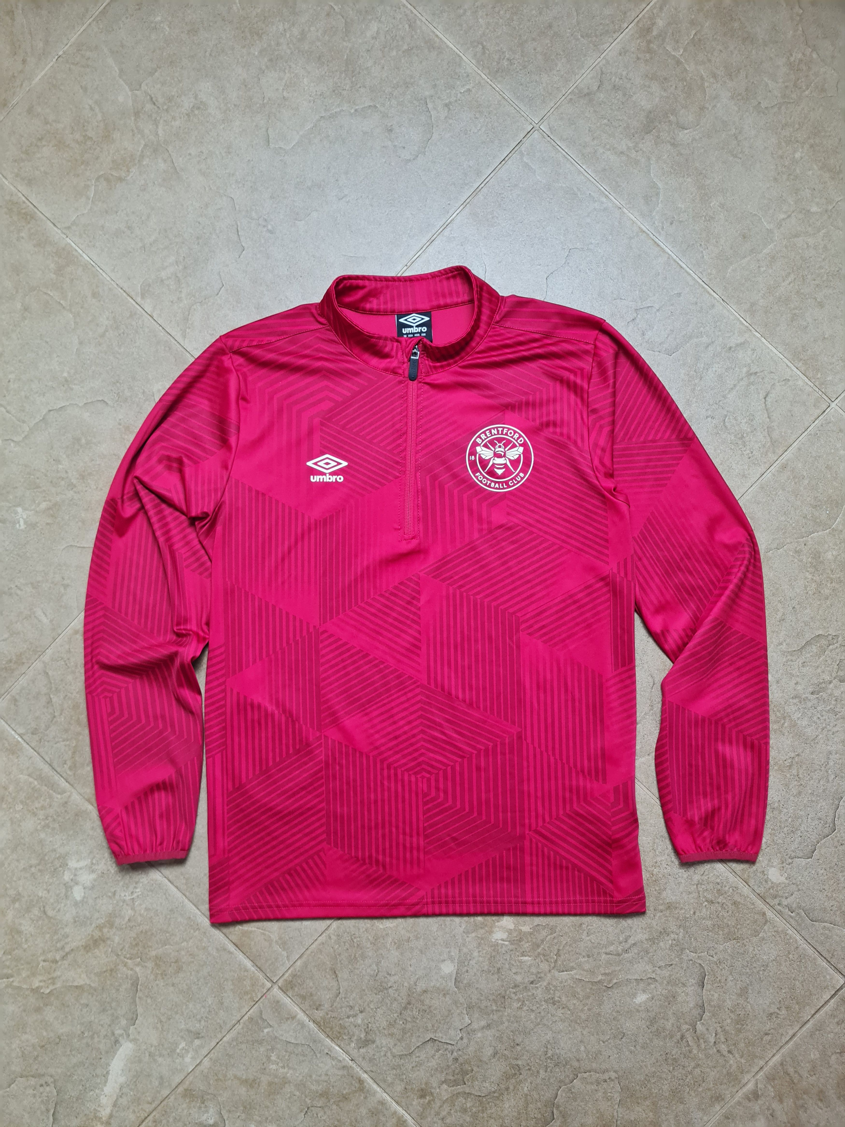 Umbro Brentford FC Umbro 2020-21 Training 1/4 Zip Drill Top Red Size US M / EU 48-50 / 2 - 1 Thumbnail