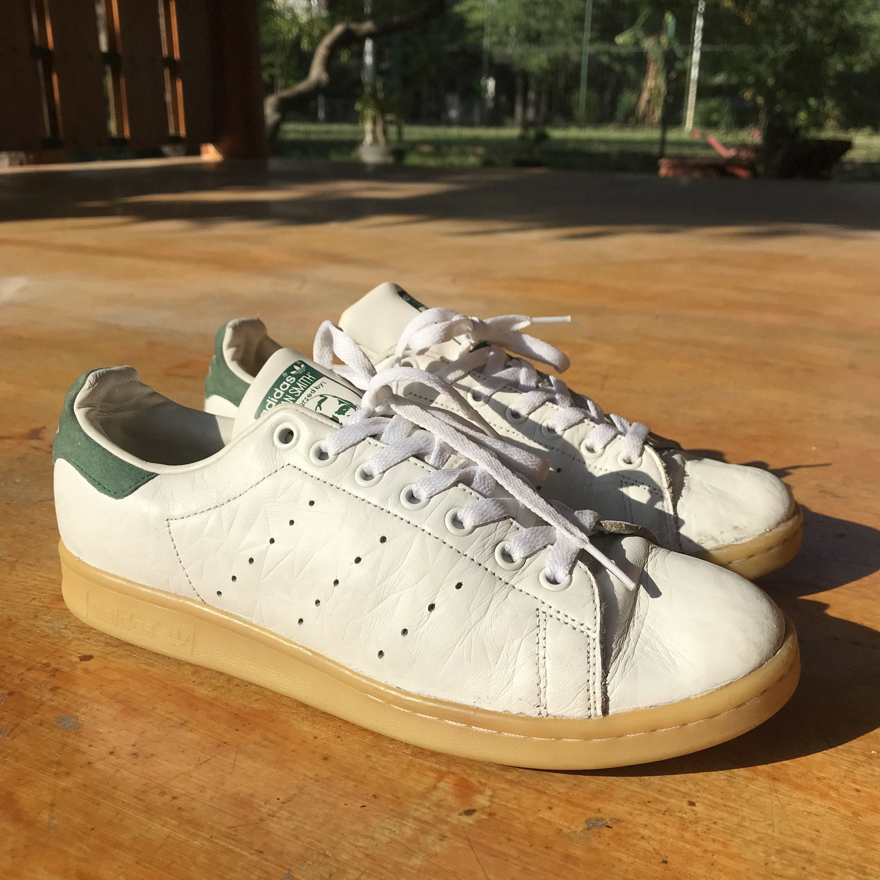 Adidas Adidas Originals Stan Smith Iconic White green heltab 42 2/3 Size US 9.5 / EU 42-43 - 3 Thumbnail