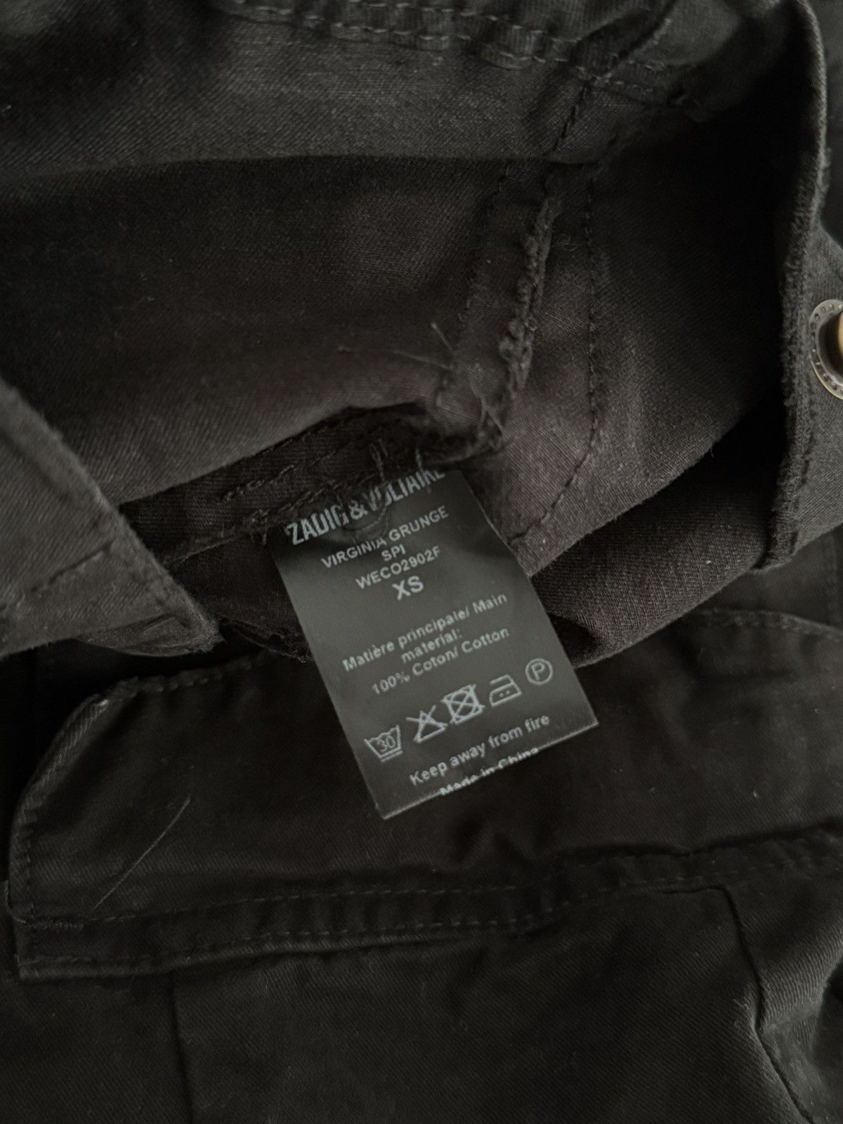 Zadig & Voltaire NWT Zadig&Voltaire Virginia Grunge Black Jacket Size XS / US 0-2 / IT 36-38 - 13 Thumbnail