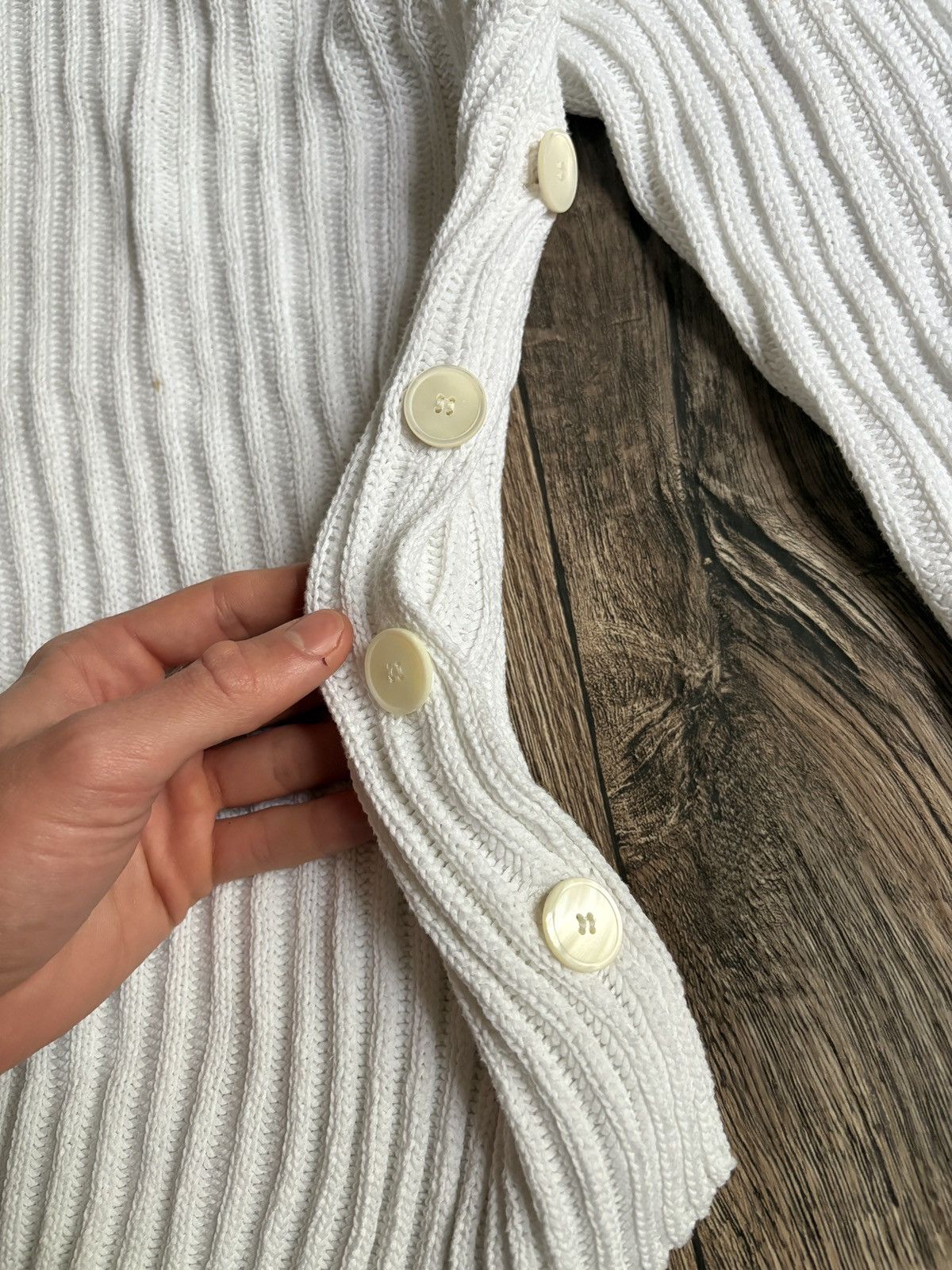 Brunello Cucinelli Brunello Cucinelli English Rib Knit White Sweater Size Large Size L / US 10 / IT 46 - 5 Thumbnail