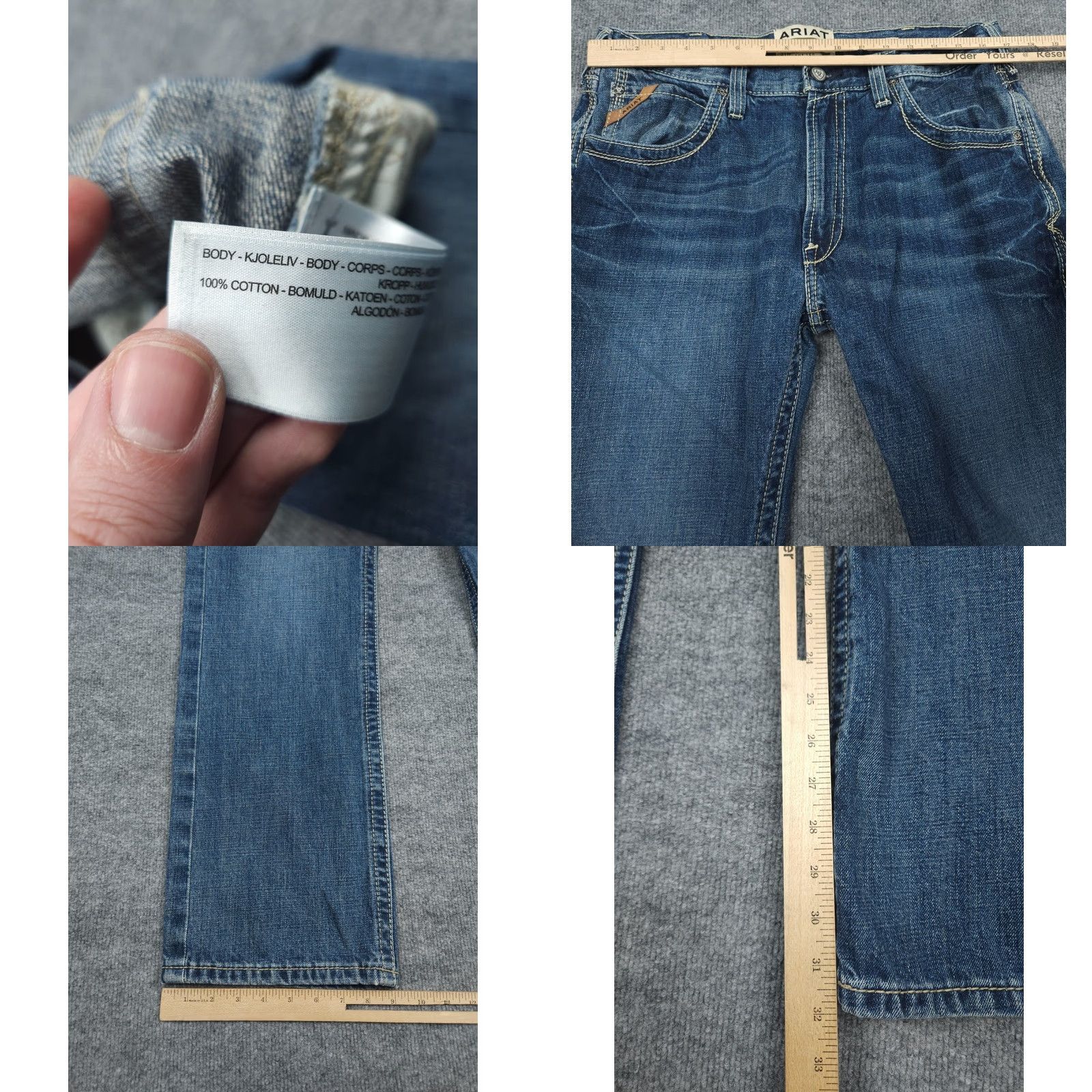 Ariat Ariat M5 Straight Leg Jeans Men's 34 x 32 Blue Workwear Ranch EUC Size US 34 / EU 50 - 8 Thumbnail